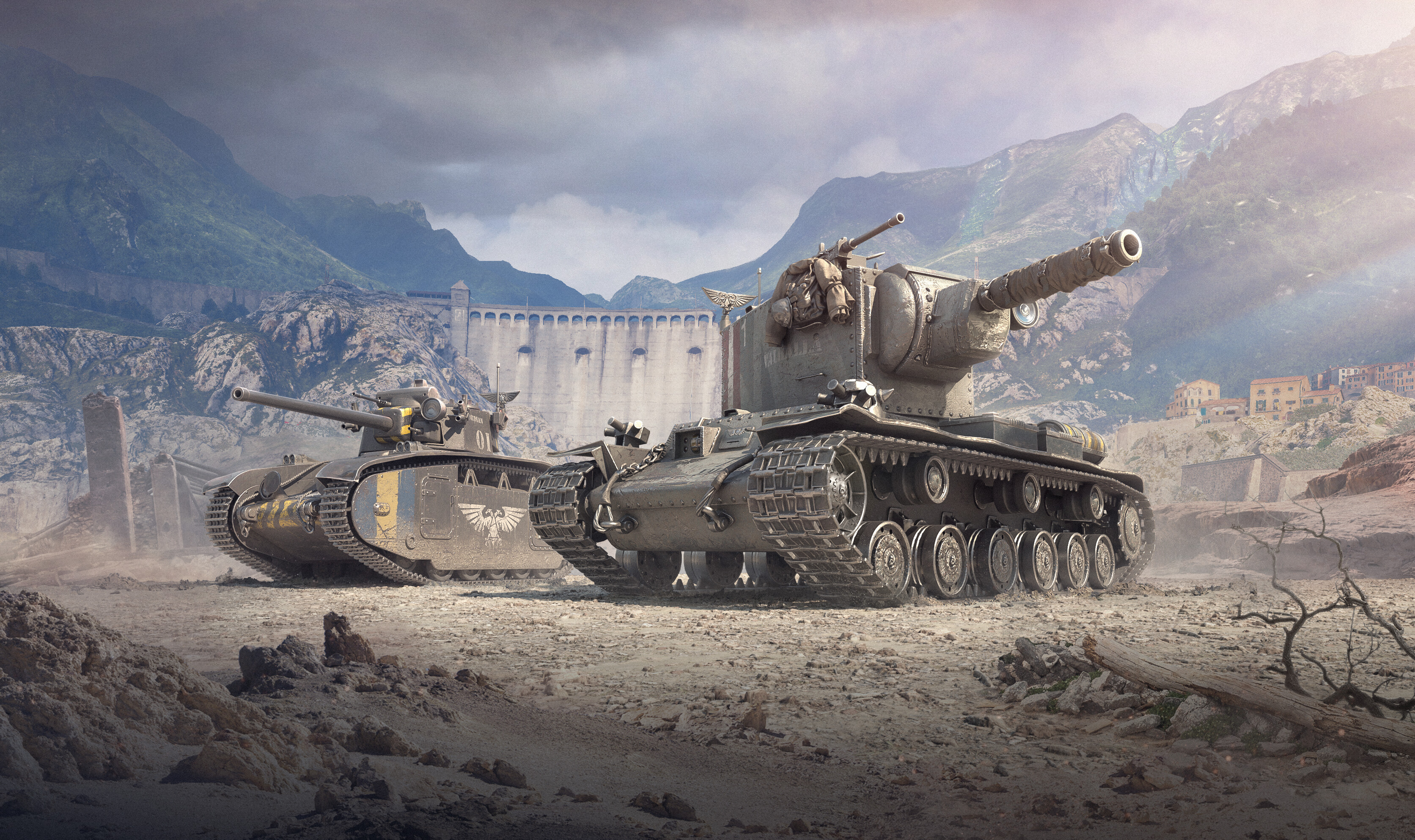 World of Tanks — KV-2 (R) and 3D styles pack screenshot 2