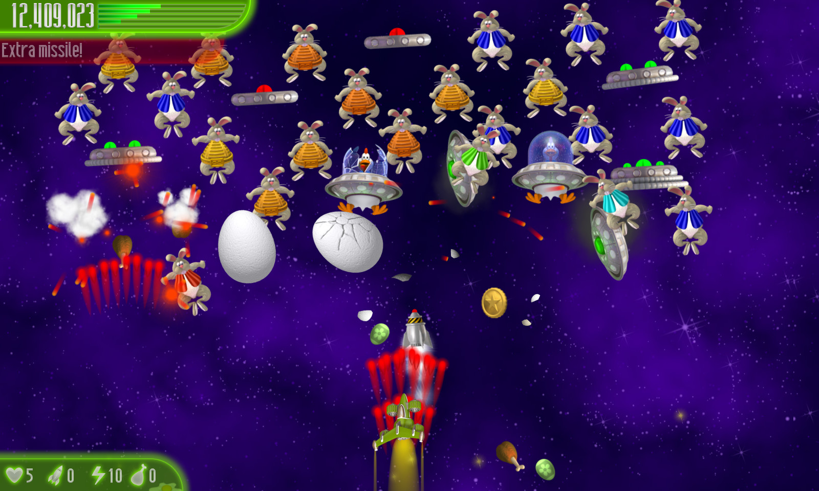 Chicken Invaders 4 - Easter Edition screenshot 2