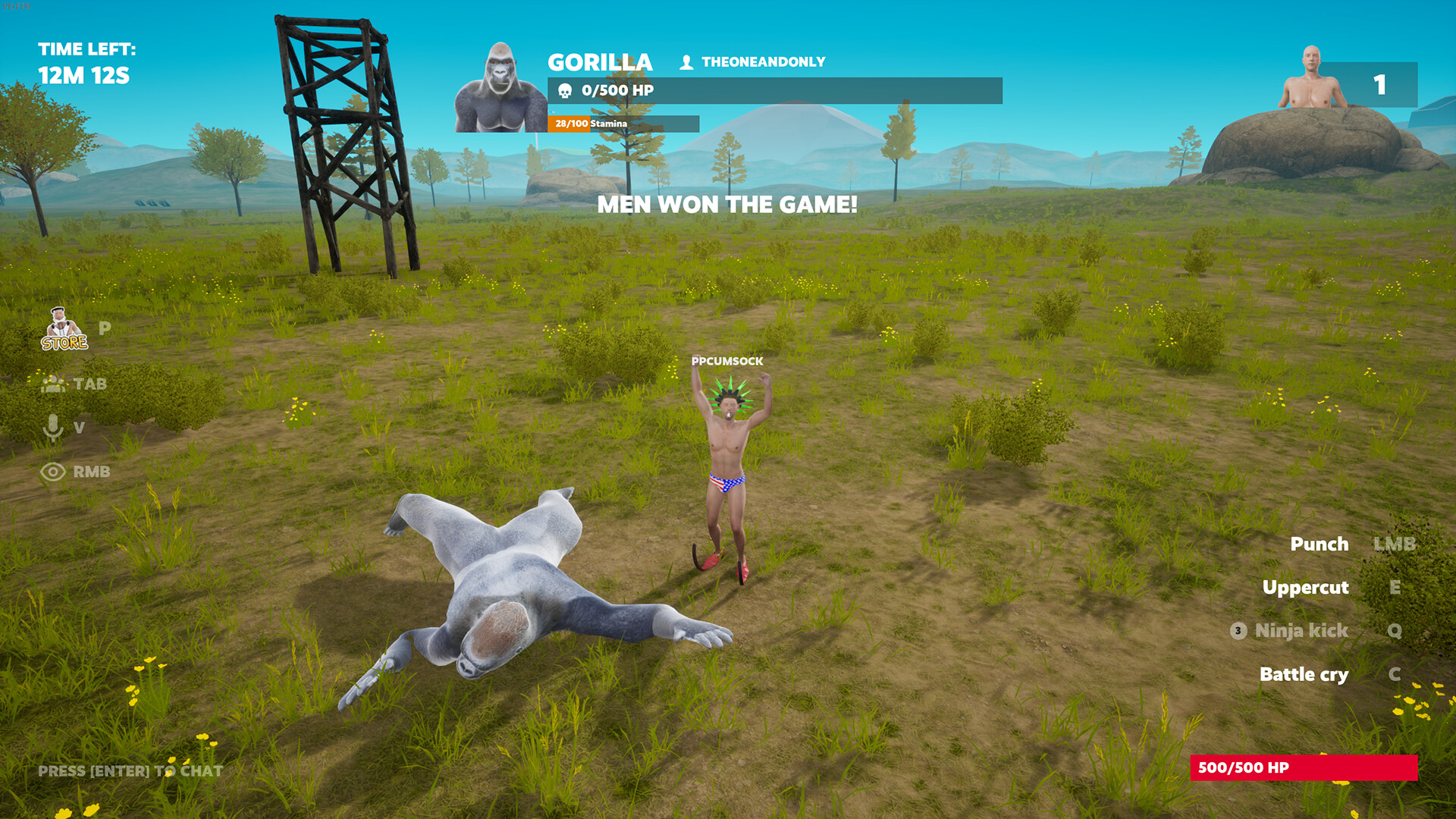 100 Men vs 1 Gorilla screenshot 10