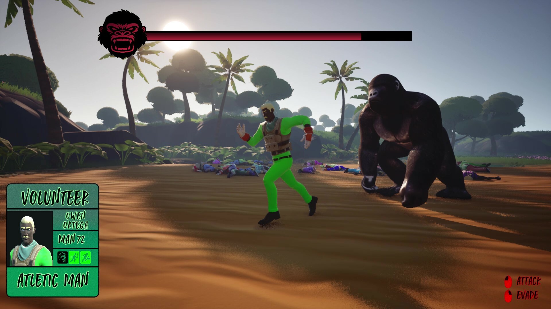 100 MEN VS GORILLA screenshot 2