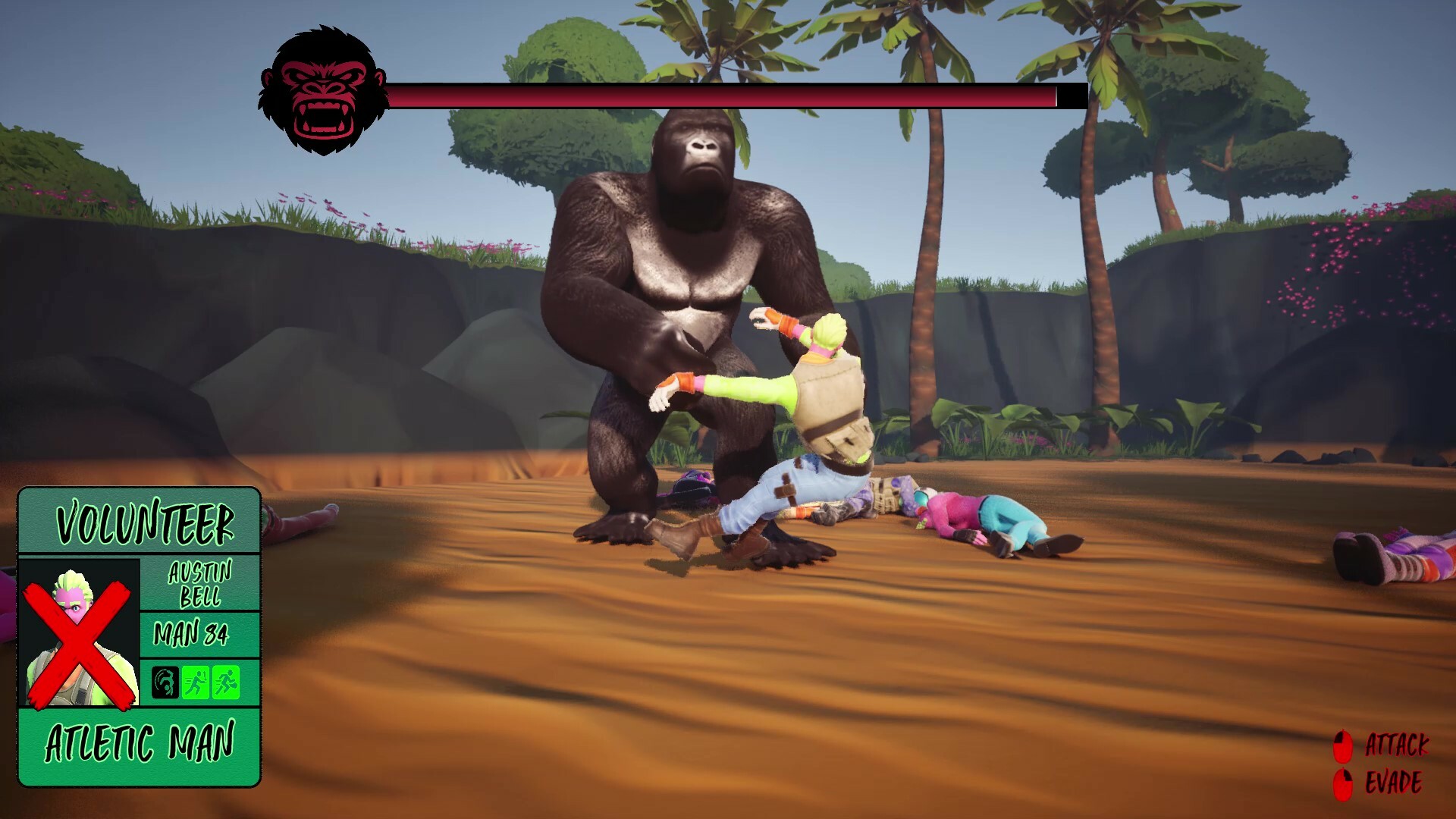 100 MEN VS GORILLA screenshot 1
