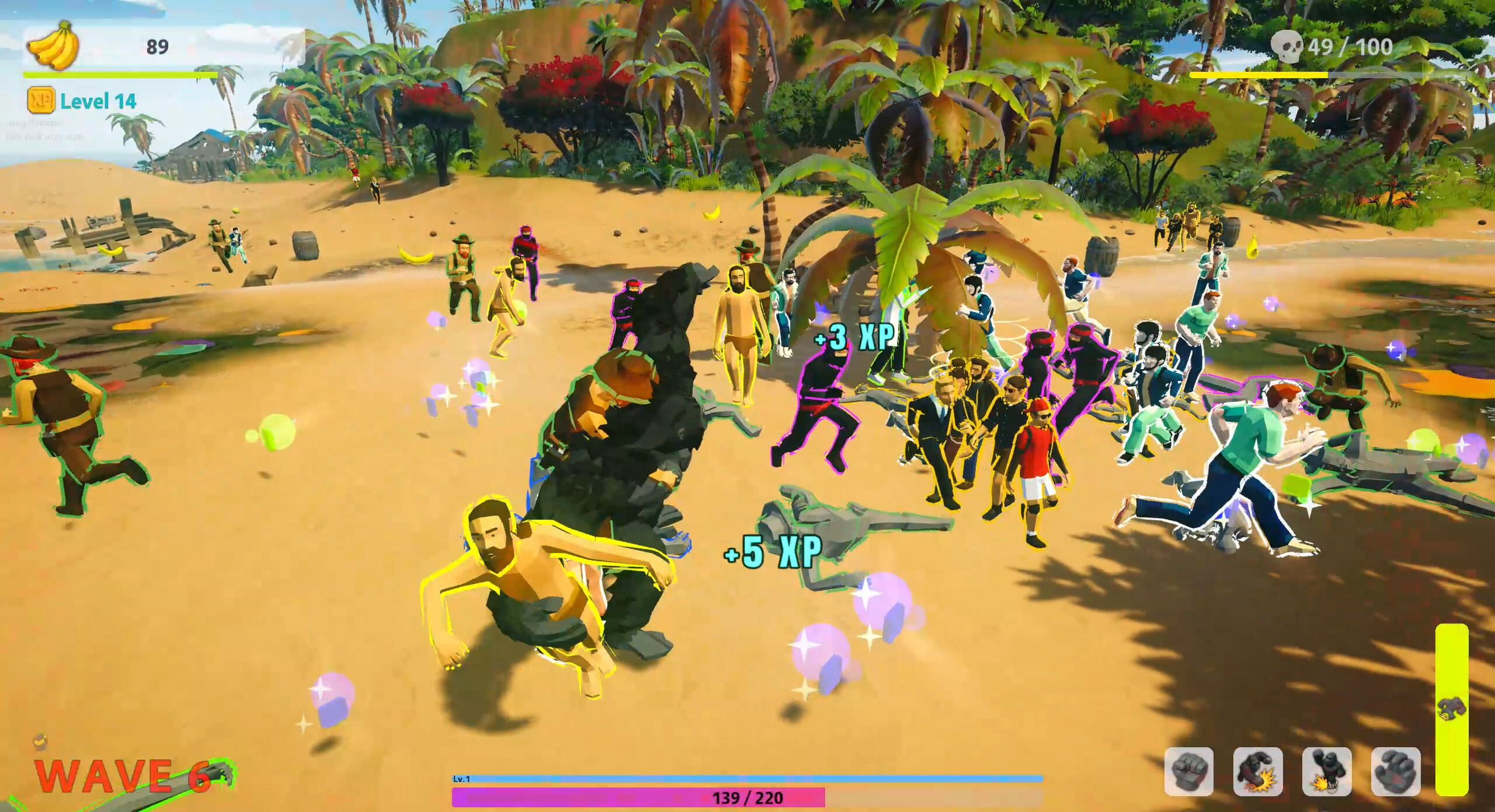 The Showdown: Gorilla vs 100 screenshot 2