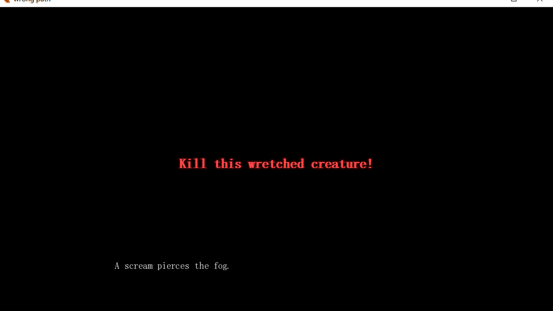 Wrong path screenshot 2