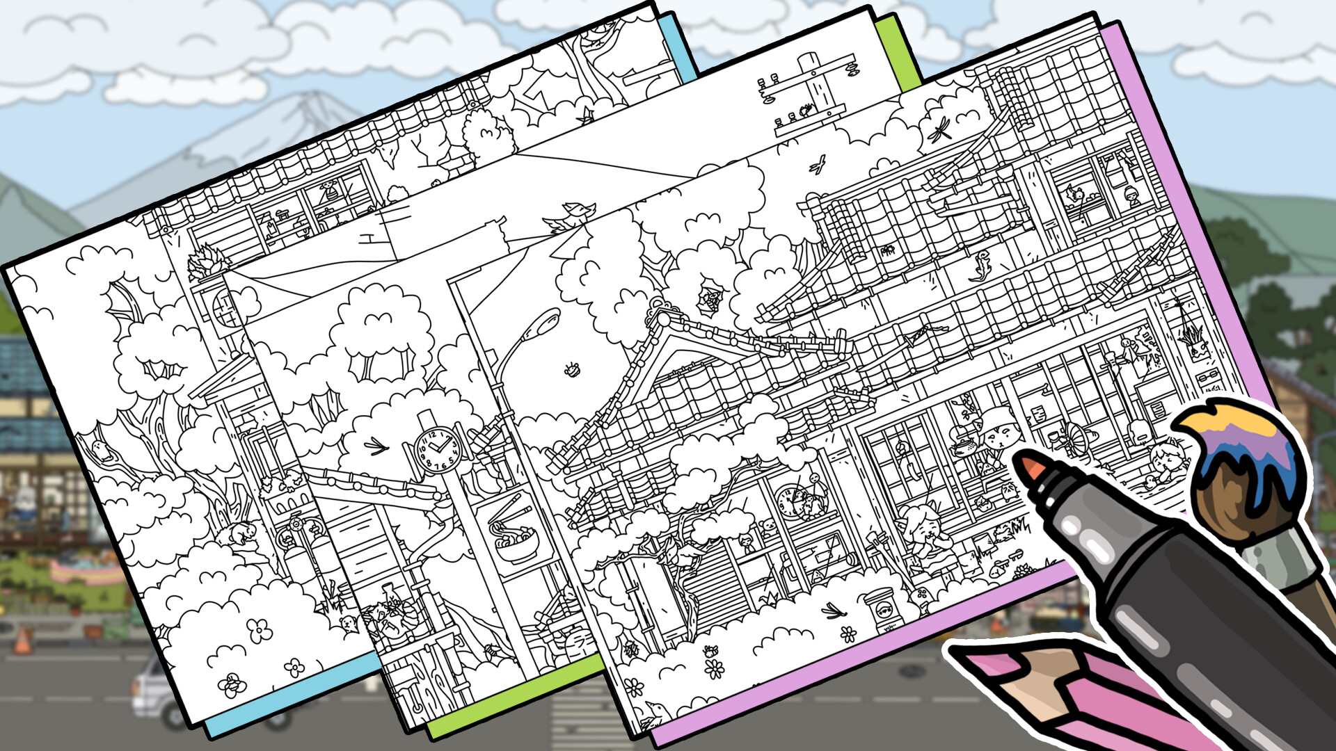 FIND ALL 7: Japan - Coloring Book screenshot 2