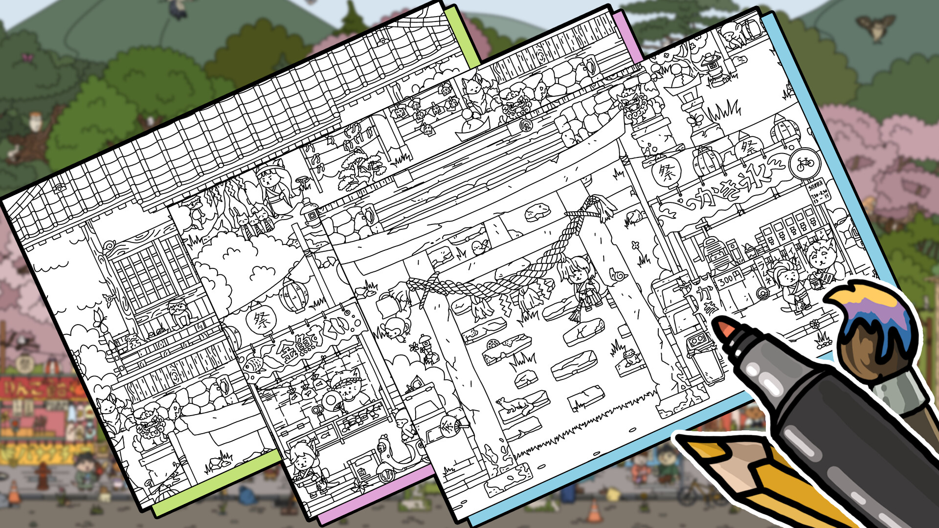 FIND ALL 7: Japan - Coloring Book screenshot 1