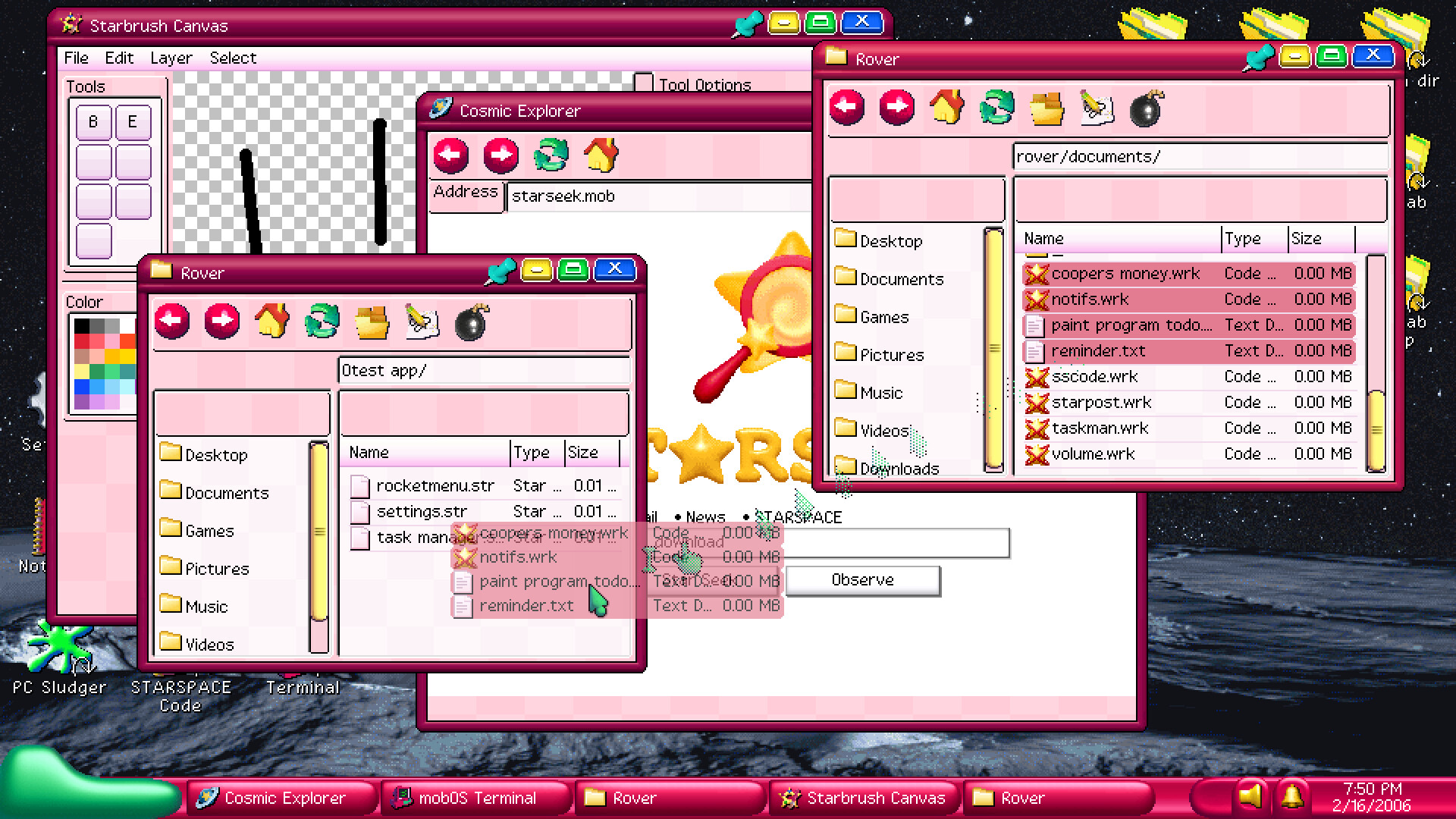mobOS screenshot 2