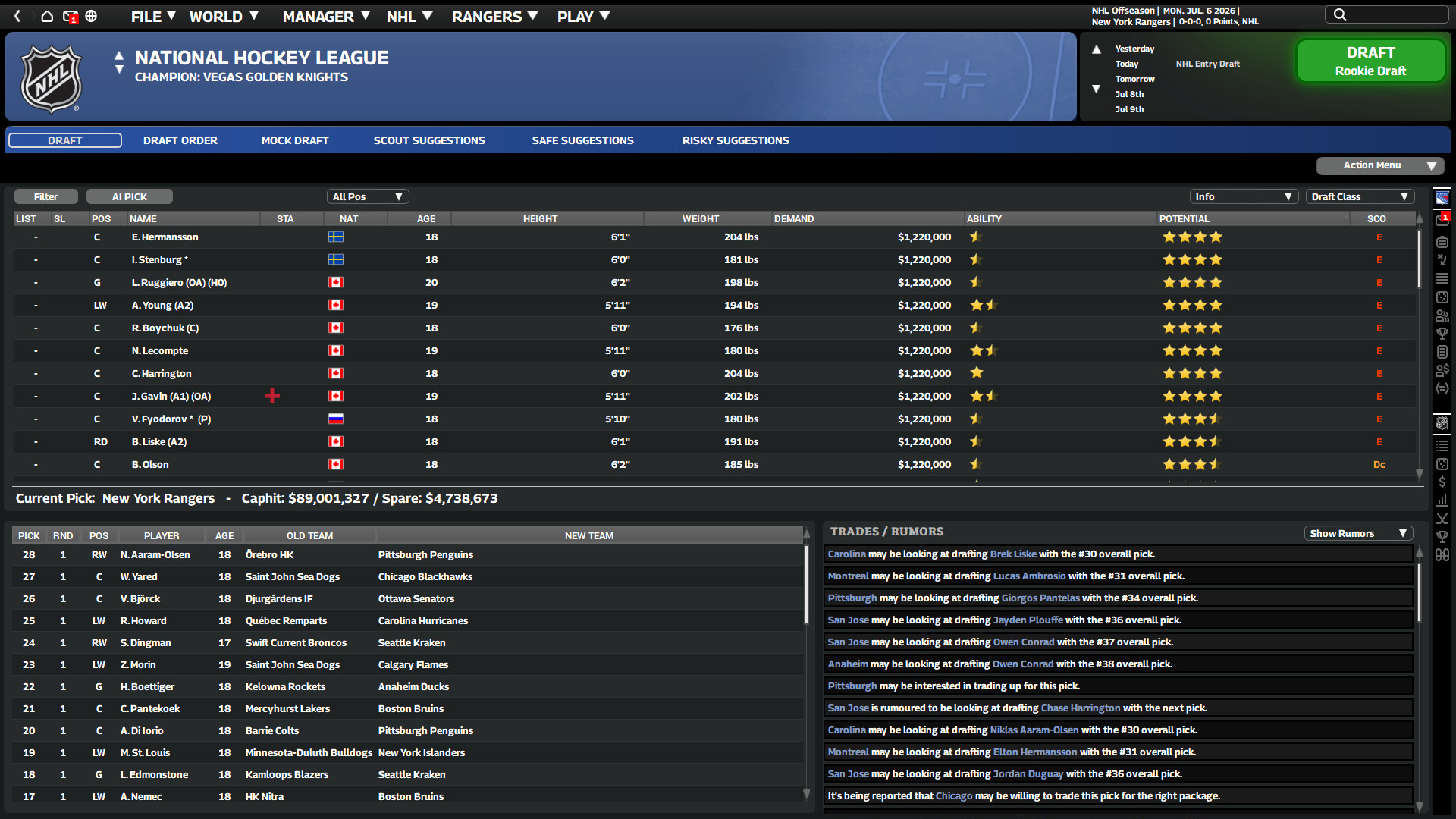 Franchise Hockey Manager 12 - PC Game Screenshot