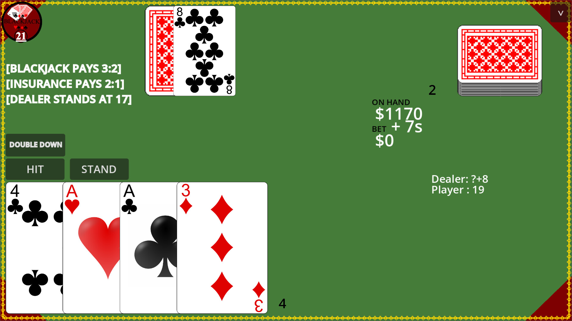 Blackjack Simple screenshot 10