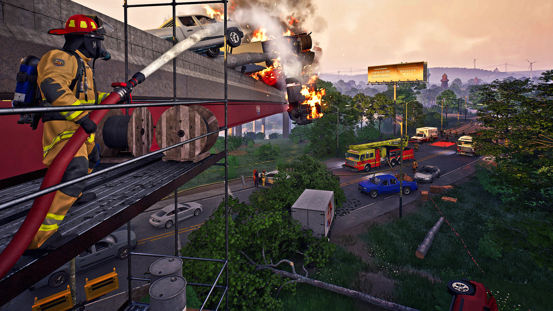 Firefighting Simulator Ignite Motor Vehicle Accident gameplay screenshot 2