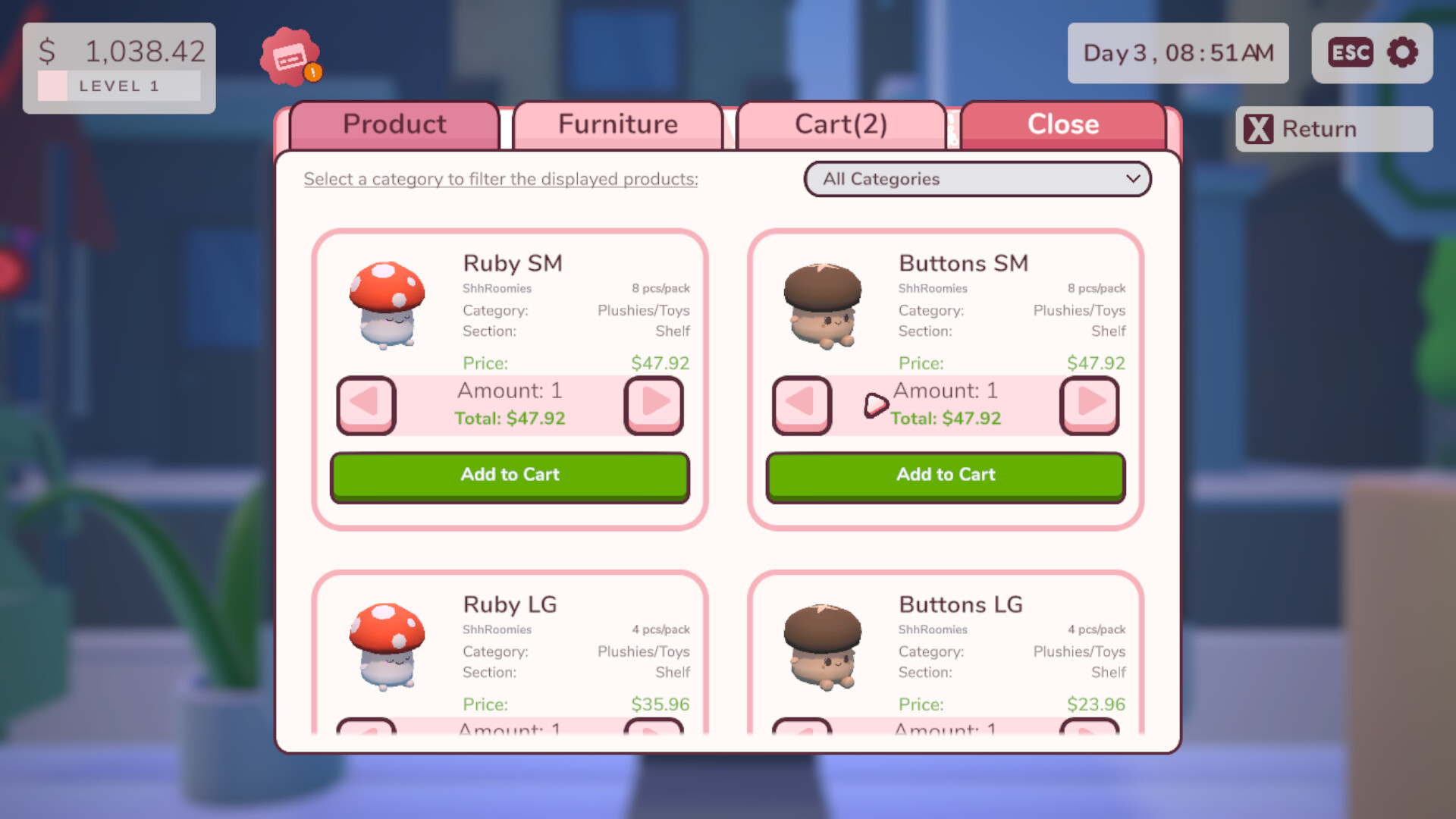 Plush Shop Simulator screenshot 1