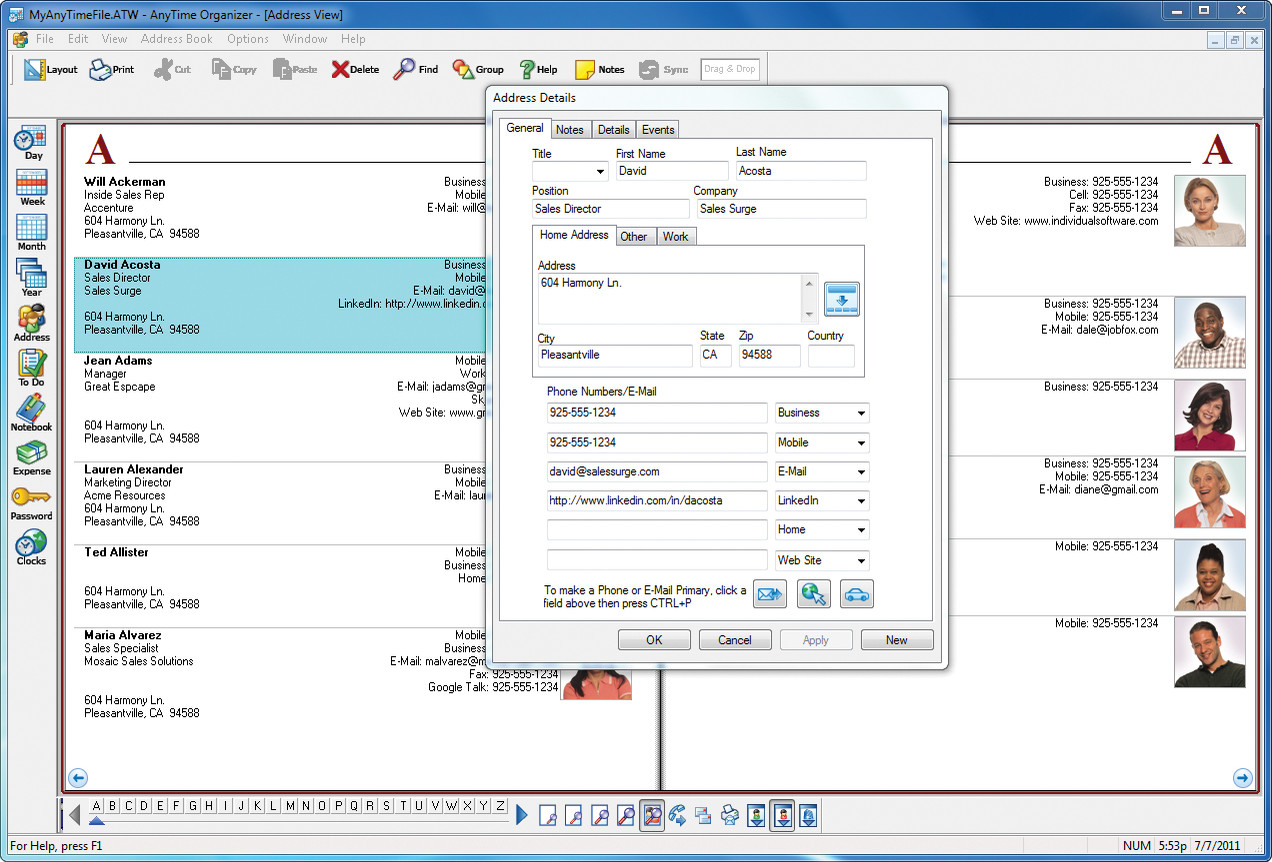 AnyTime® Organizer 15 screenshot 3