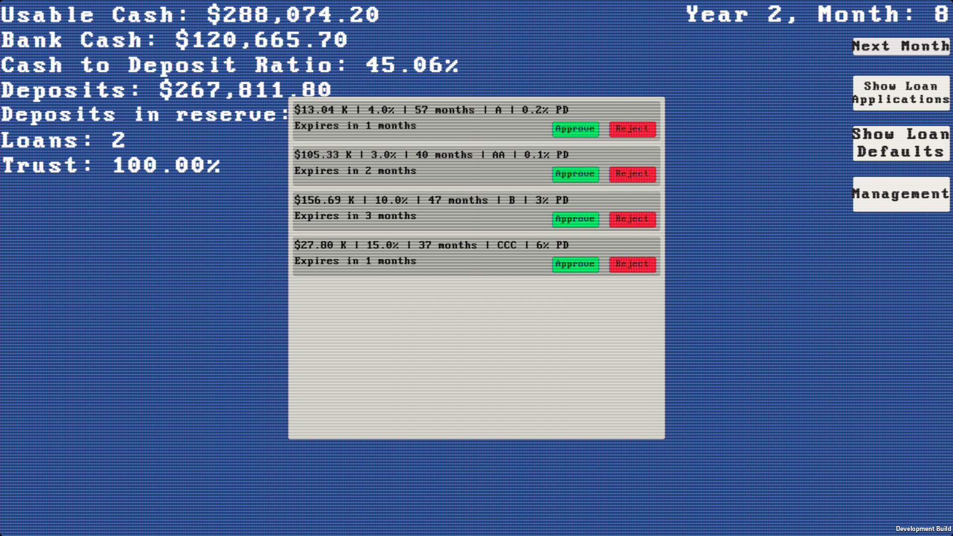 BankingSim screenshot 1