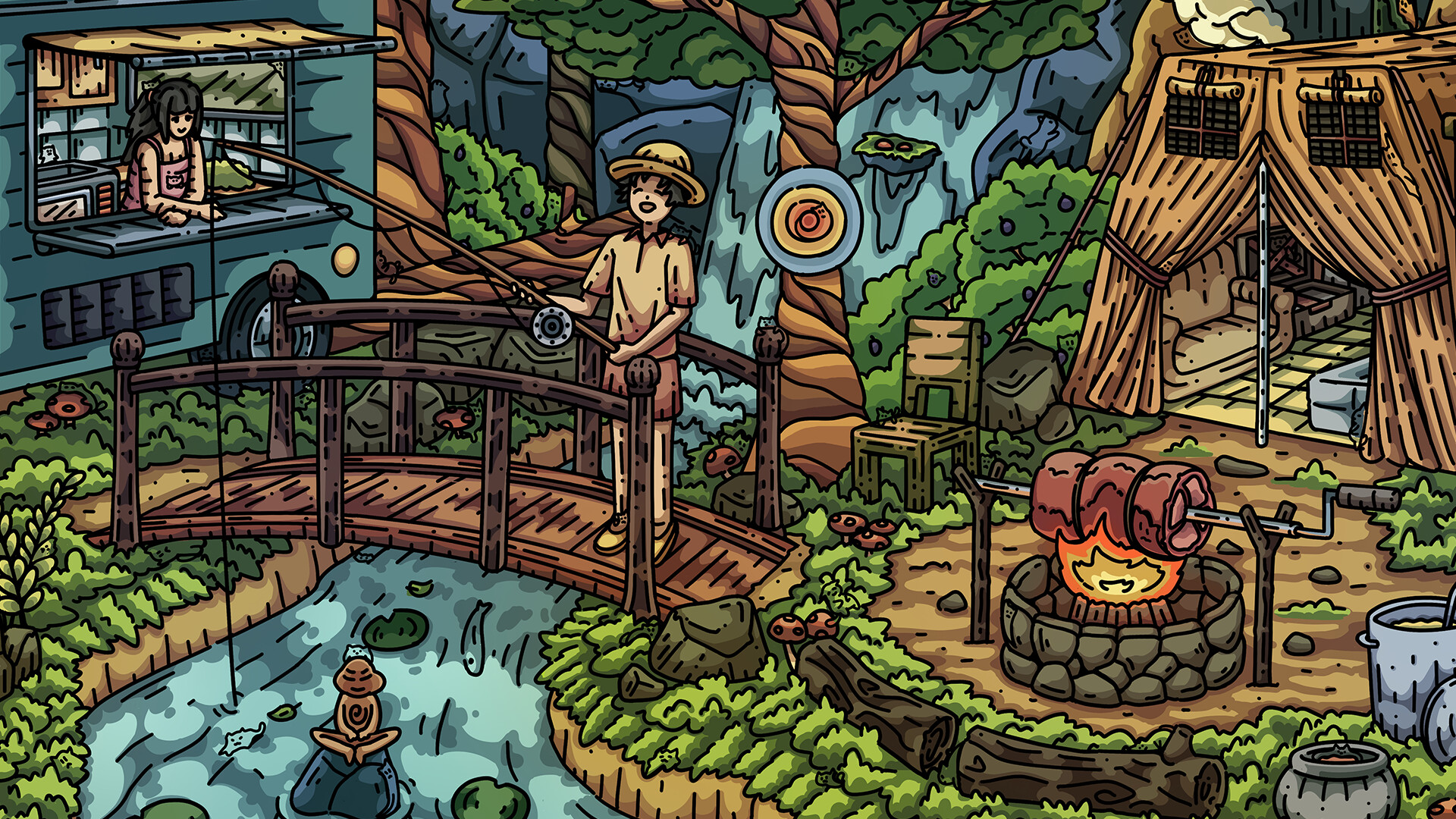 100 Camp Cats screenshot 1