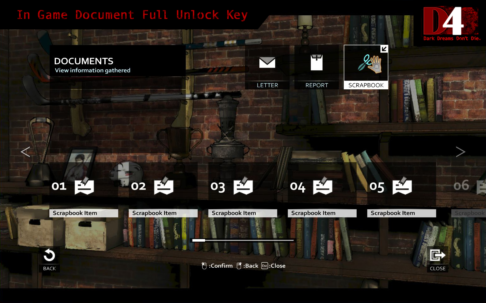 D4: In Game Document Full Unlock Key screenshot 2