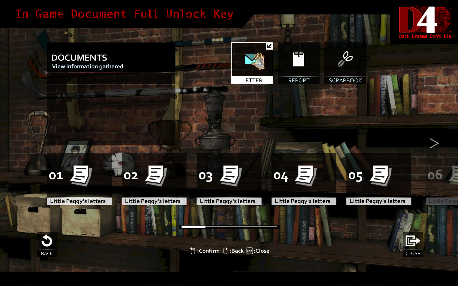 D4: In Game Document Full Unlock Key screenshot 3