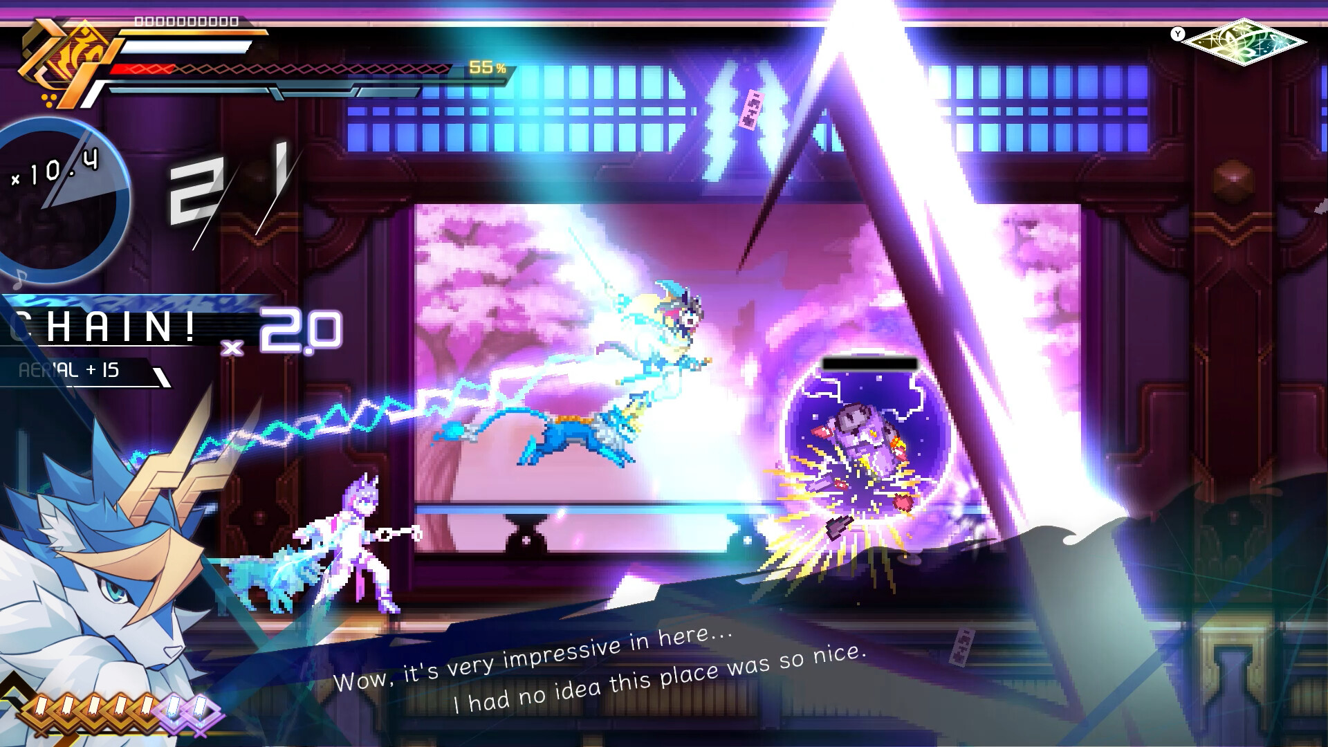 Azure Striker Gunvolt Trilogy Enhanced - PC Game Screenshot