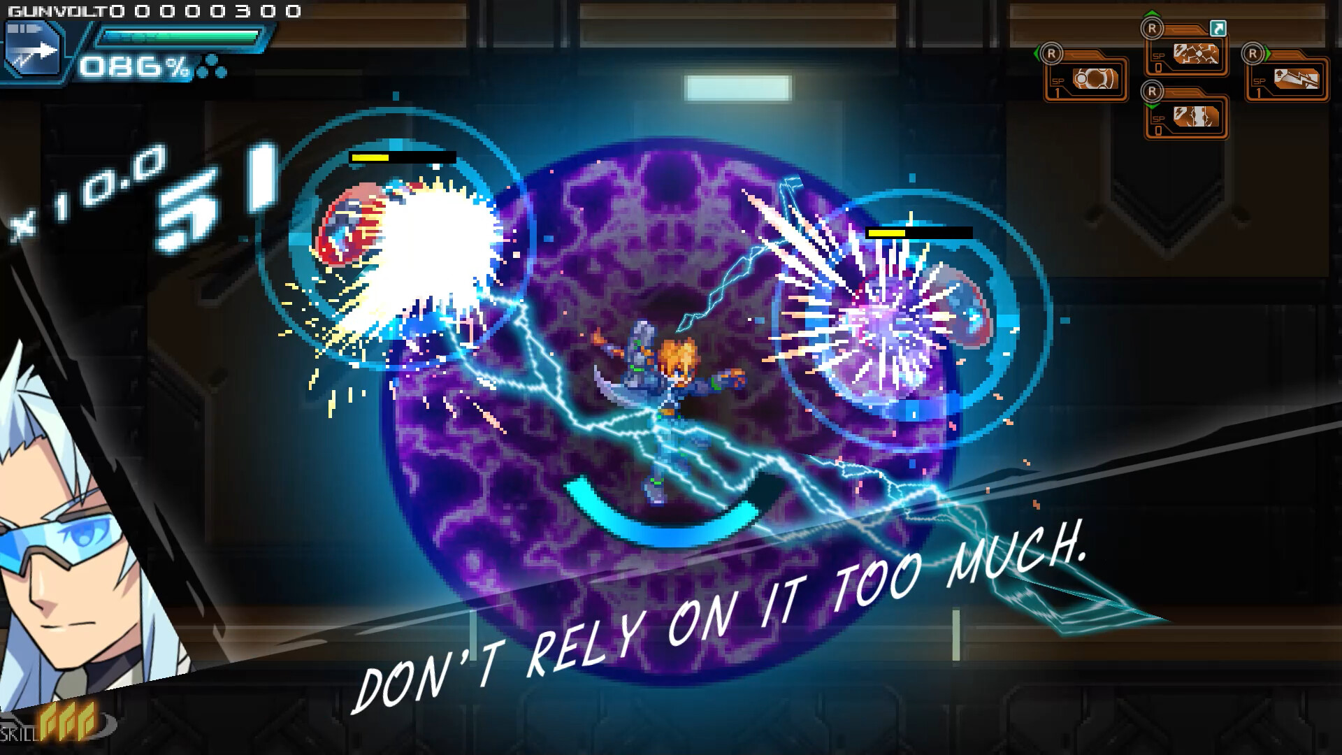 Azure Striker Gunvolt Trilogy Enhanced - PC Game Screenshot