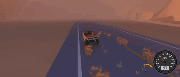 An ATV reaches a gas station
