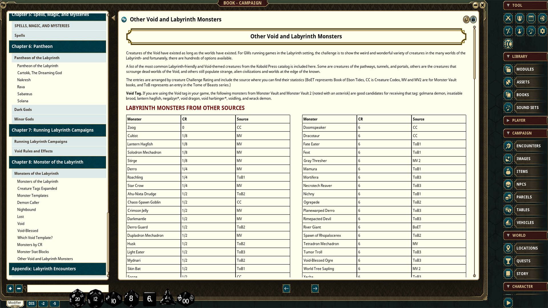 Fantasy Grounds - Labyrinth Worldbook screenshot 5