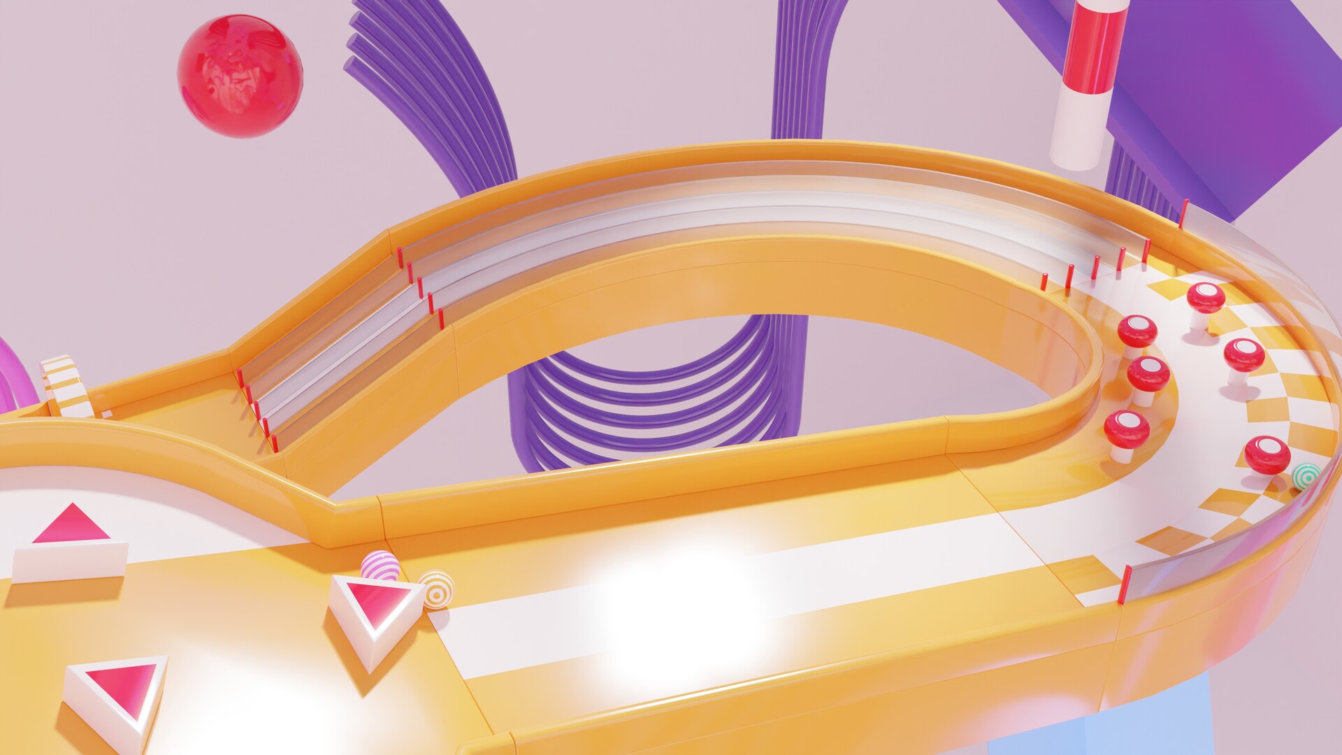 Rollout Rally - Colorful racing environment