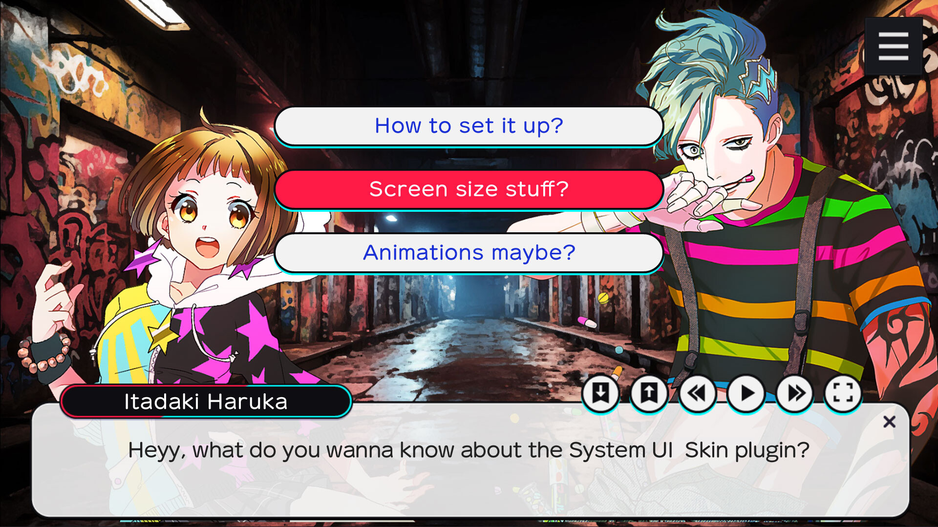 Tyrano Studio - System UI Skin Plugin #1 screenshot 1