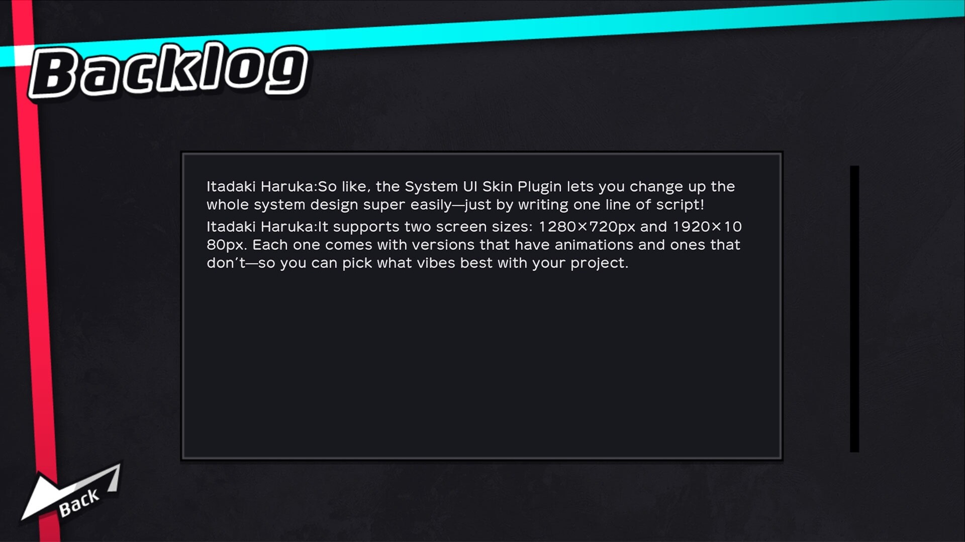 Tyrano Studio - System UI Skin Plugin #1 screenshot 6