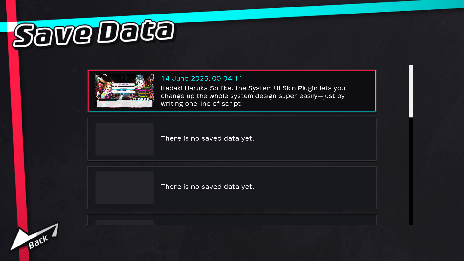 Tyrano Studio - System UI Skin Plugin #1 screenshot 3