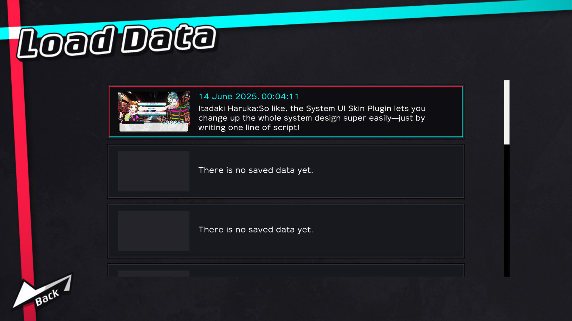 Tyrano Studio - System UI Skin Plugin #1 screenshot 5