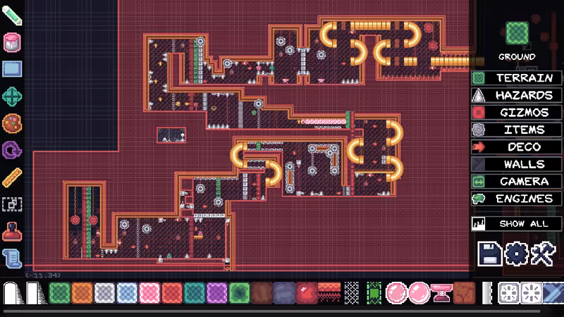 A screenshot of the level editor.