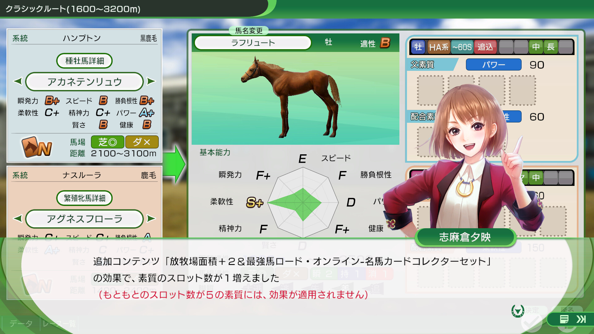 WP10 2025 放牧場面積＋2＆最強馬ロード・オンライン-名馬