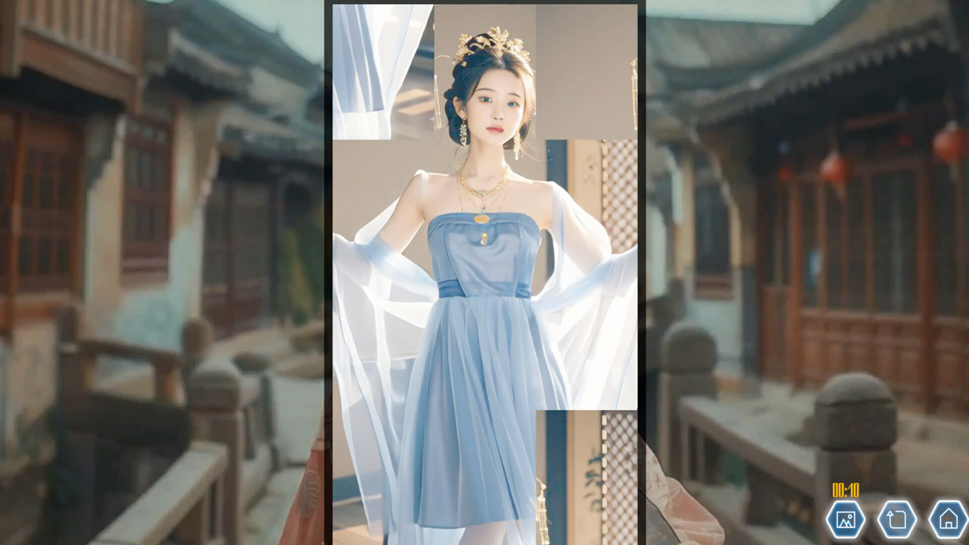 Ancient Style Girl Dynamic Jigsaw Puzzle Demo