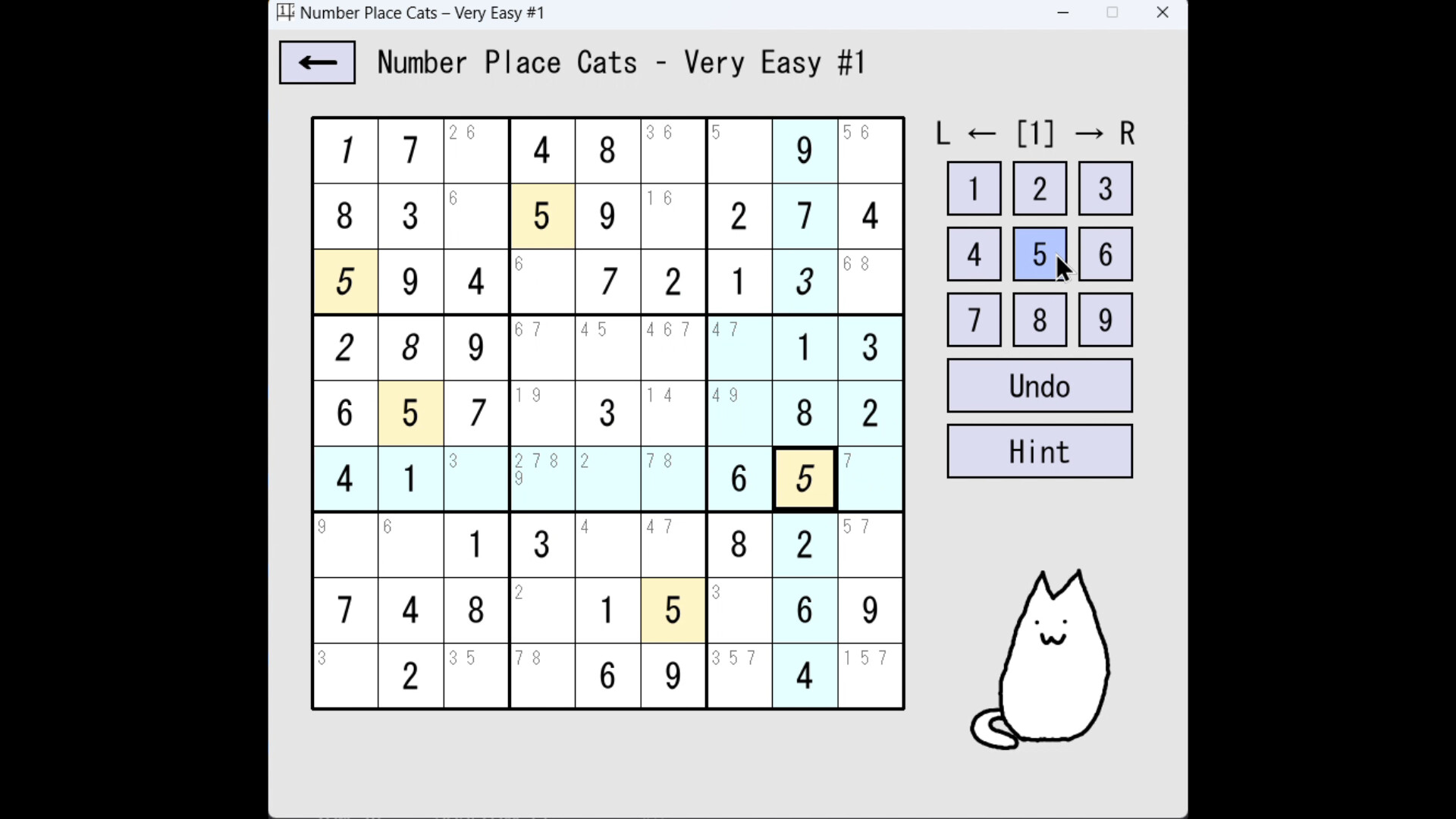 Number Place Cats screenshot 2