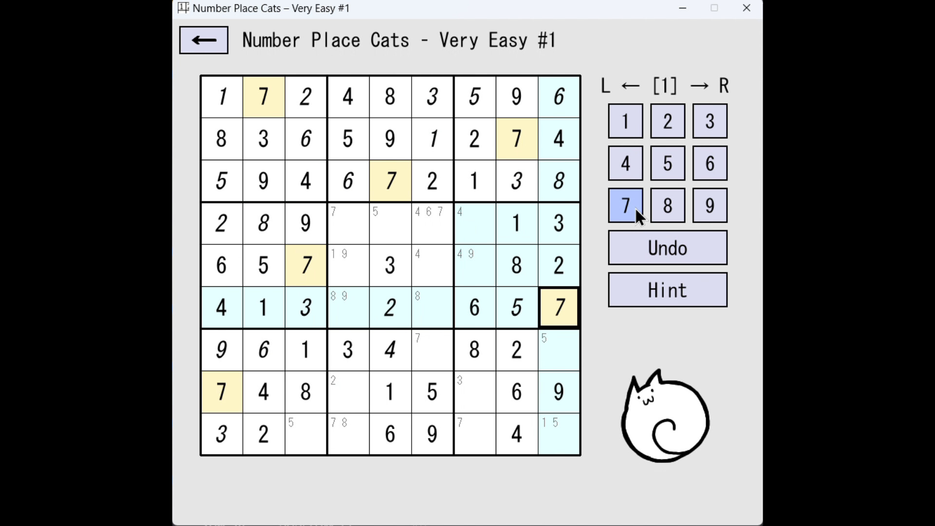 Number Place Cats screenshot 4