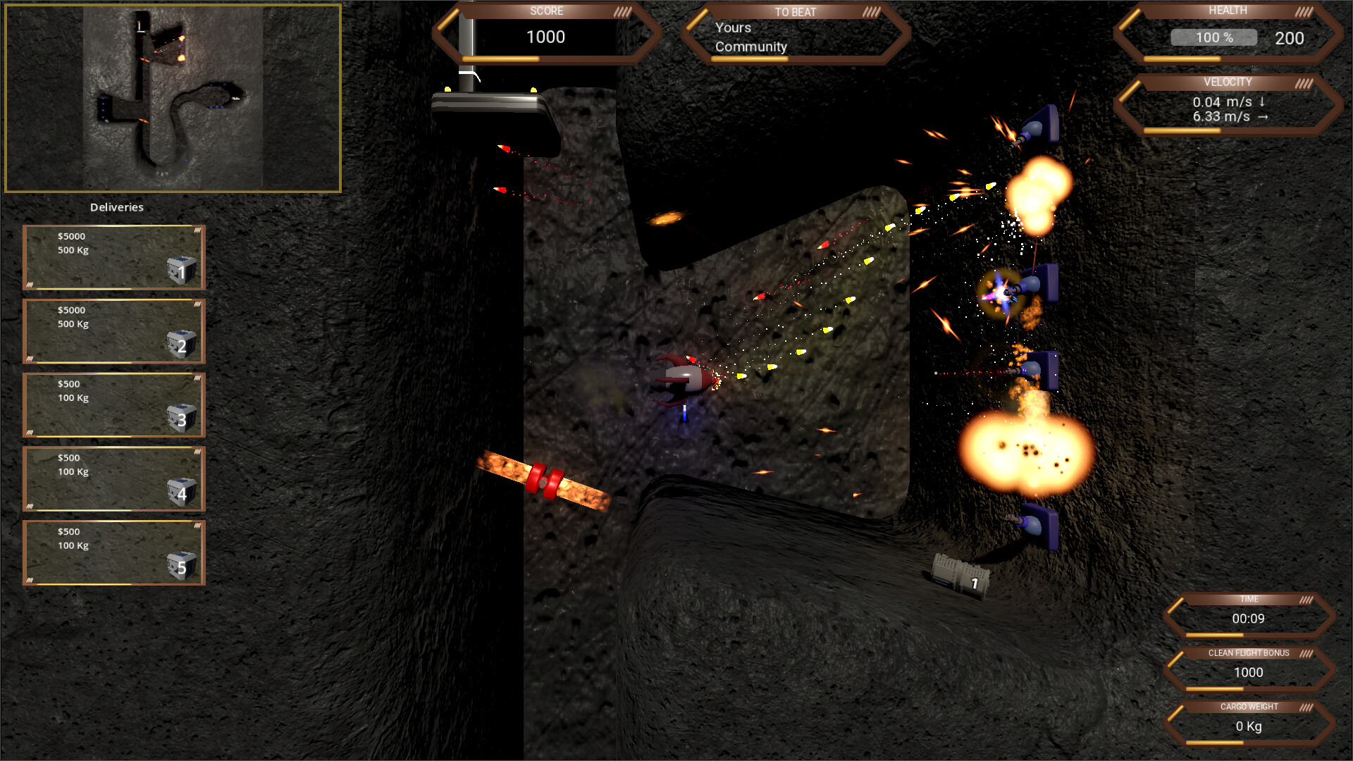 RocketShip Go Up screenshot 1