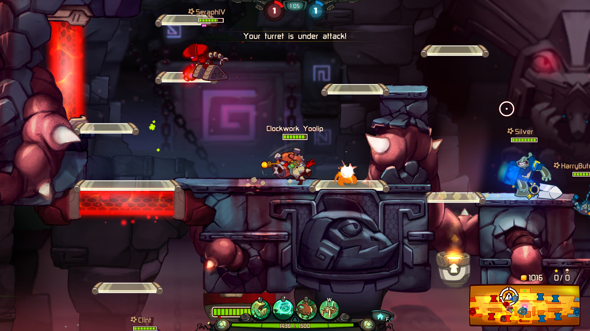 Awesomenauts - Clockwork Yoolip Skin screenshot 5