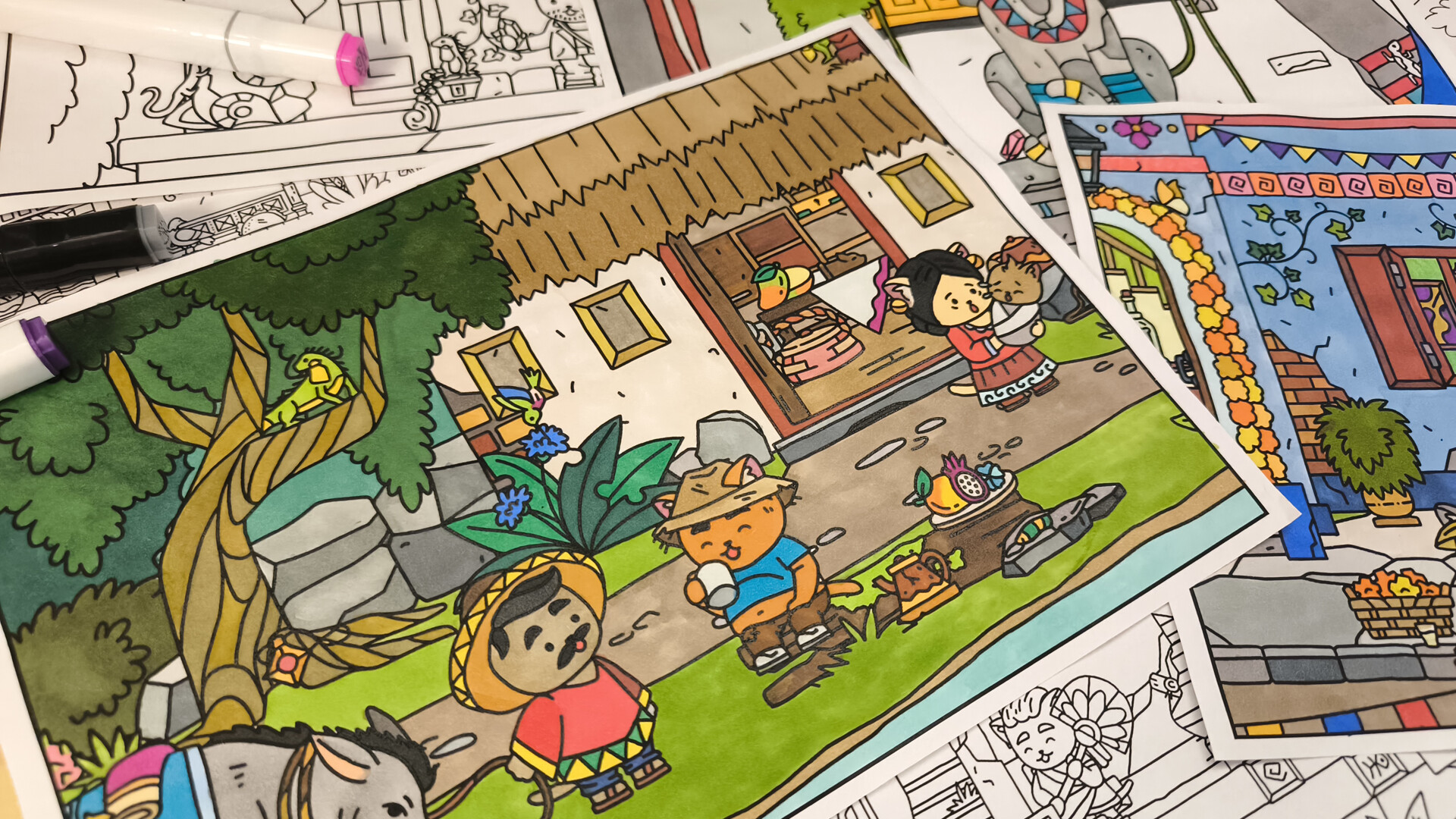 FIND ALL 8: The road to the Maya - Coloring Book screenshot 5