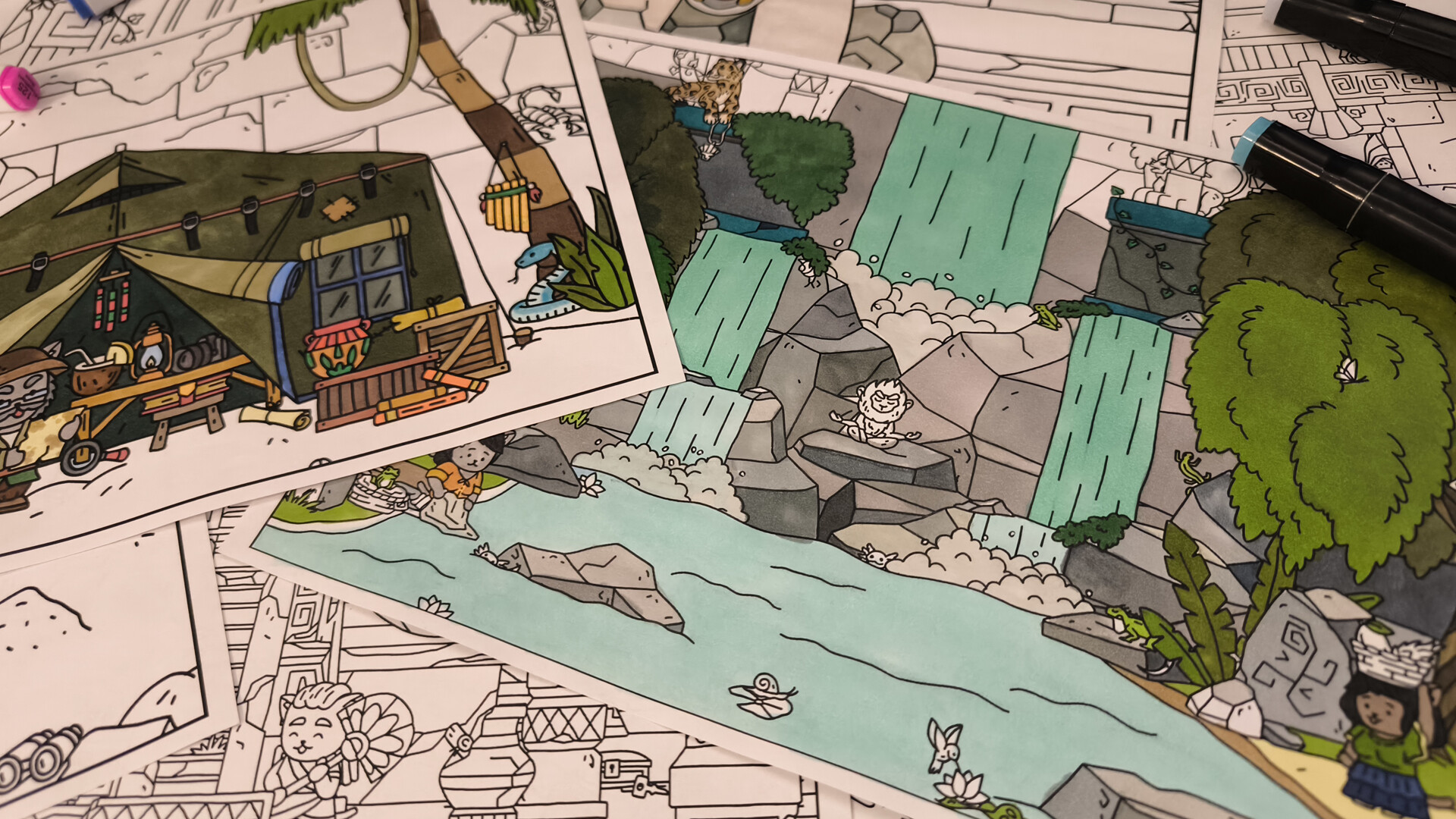FIND ALL 8: The road to the Maya - Coloring Book screenshot 12