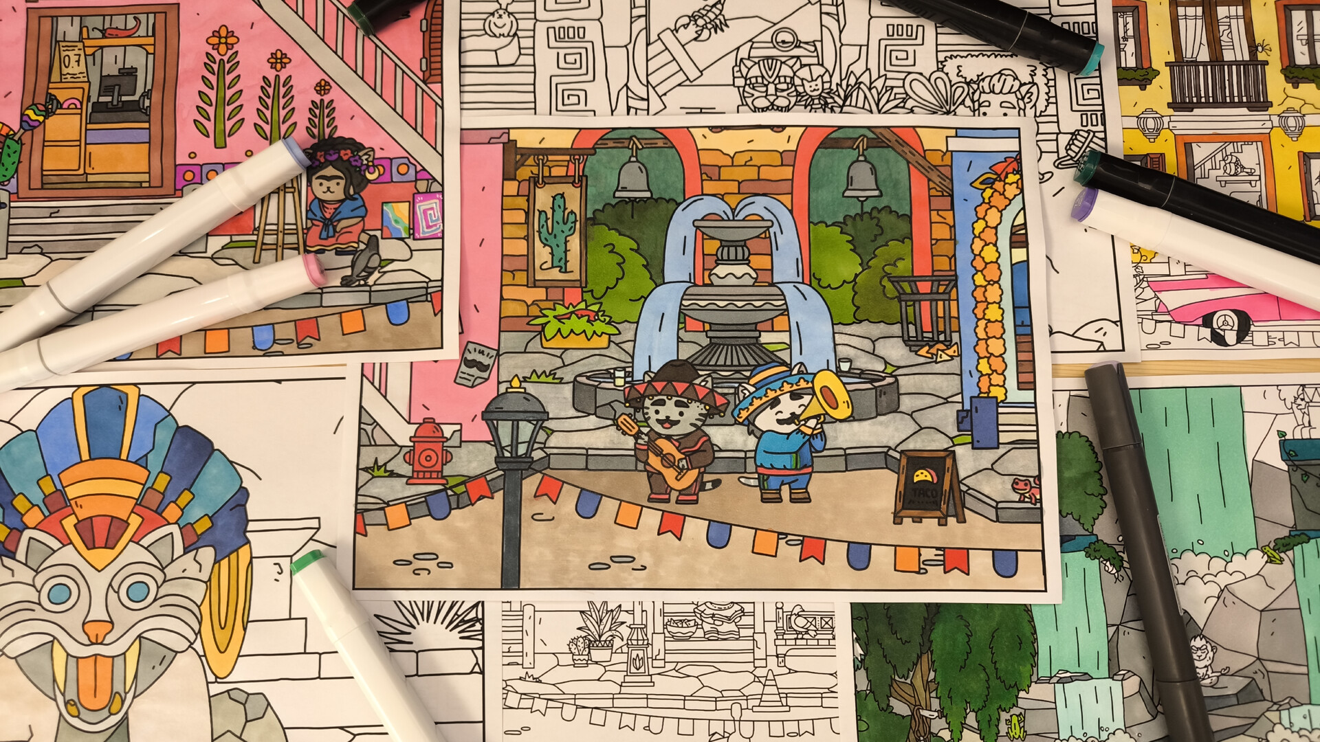 FIND ALL 8: The road to the Maya - Coloring Book screenshot 9