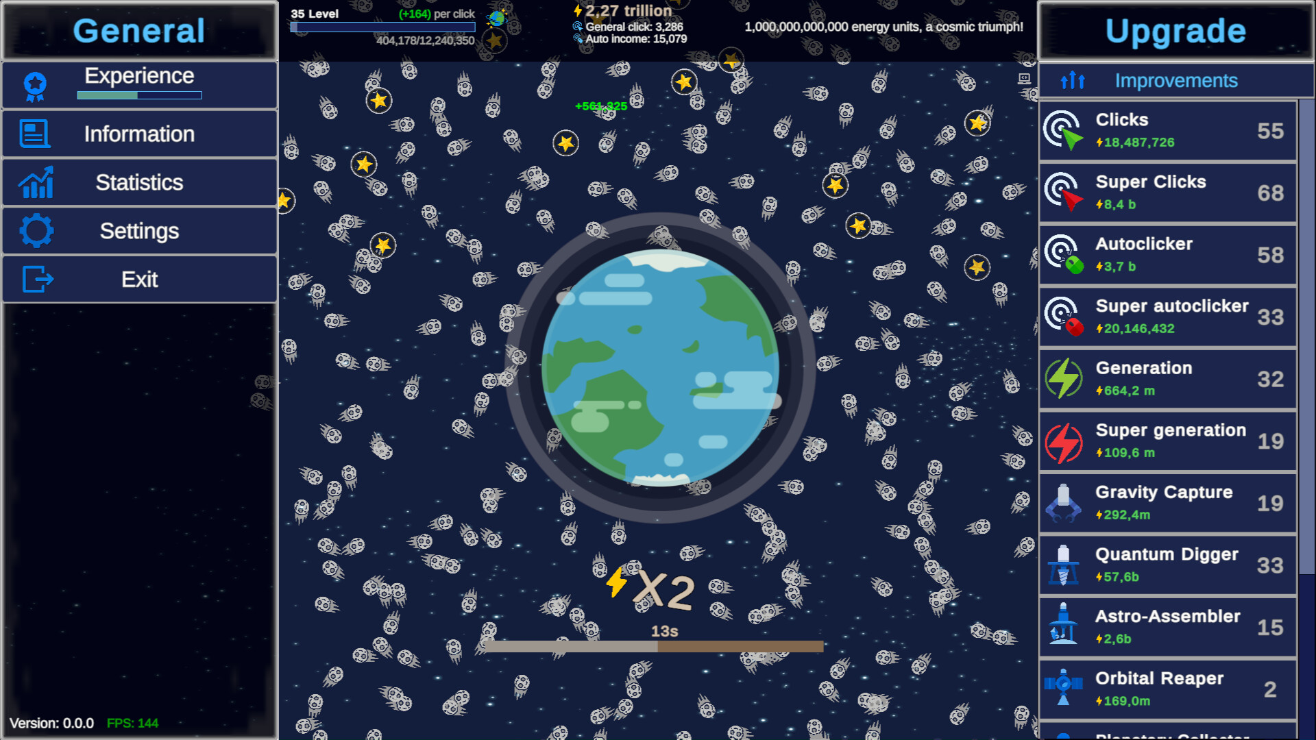 Clicker Astro Planet screenshot 2