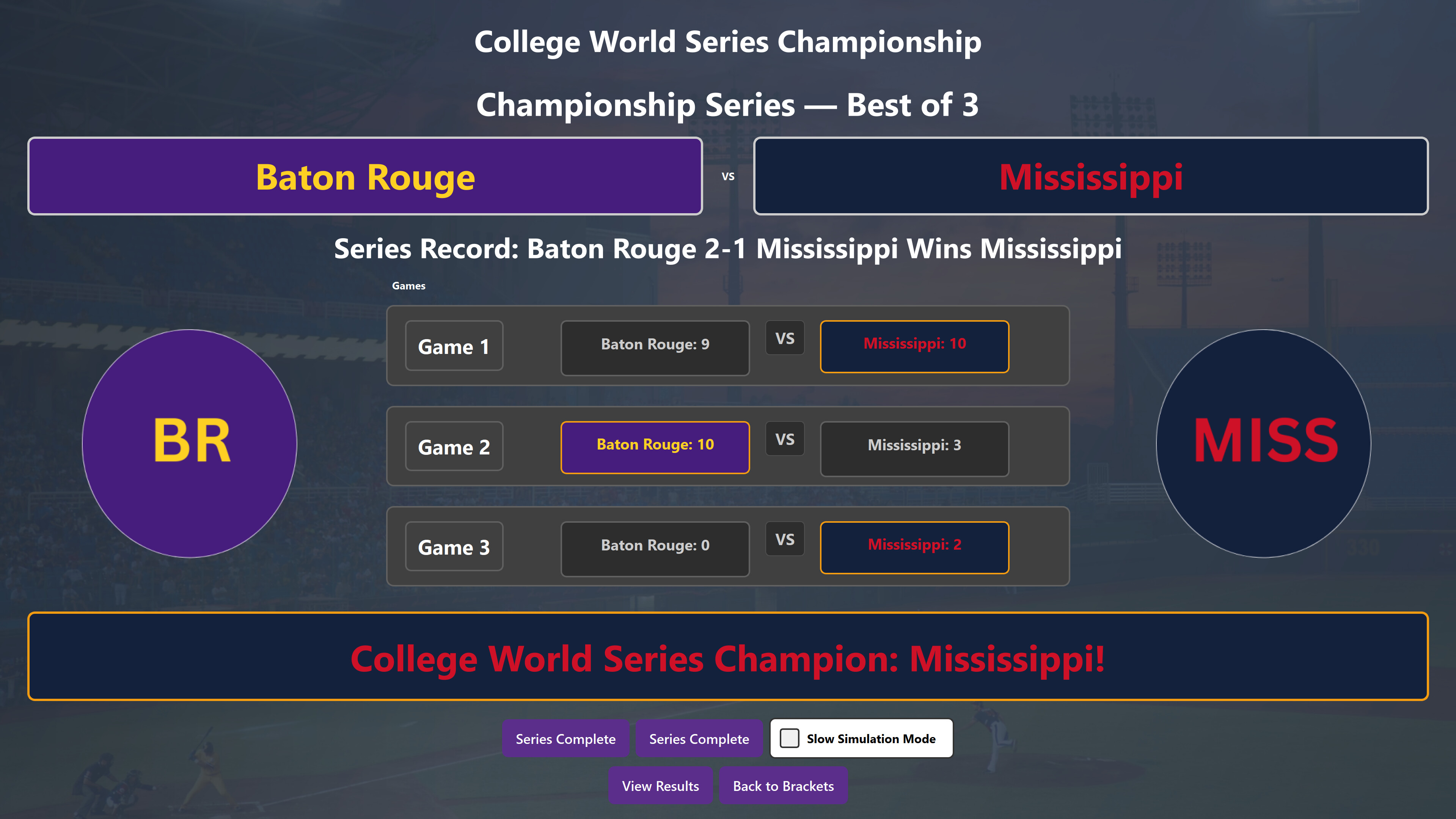 College Baseball: Dynasty Builder screenshot 7