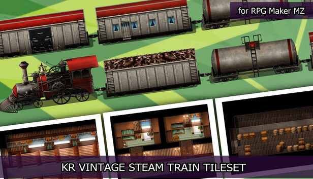Steam：RPG Maker MZ - KR Vintage Steam Train Tileset