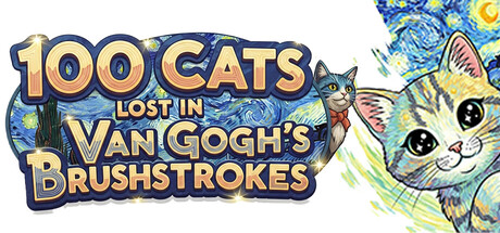 100 Cats Lost in Van Gogh’s Brushstrokes Logo