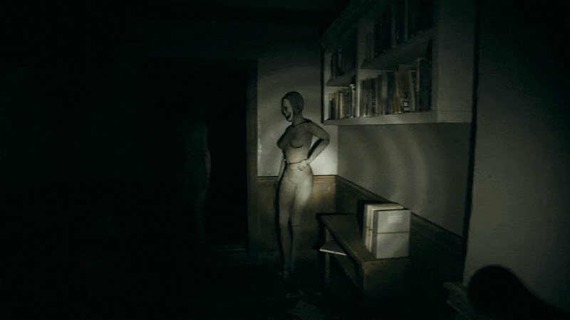 Nhân vật ma nơ canh đáng sợ trong hành lang tối game Obey the Voice