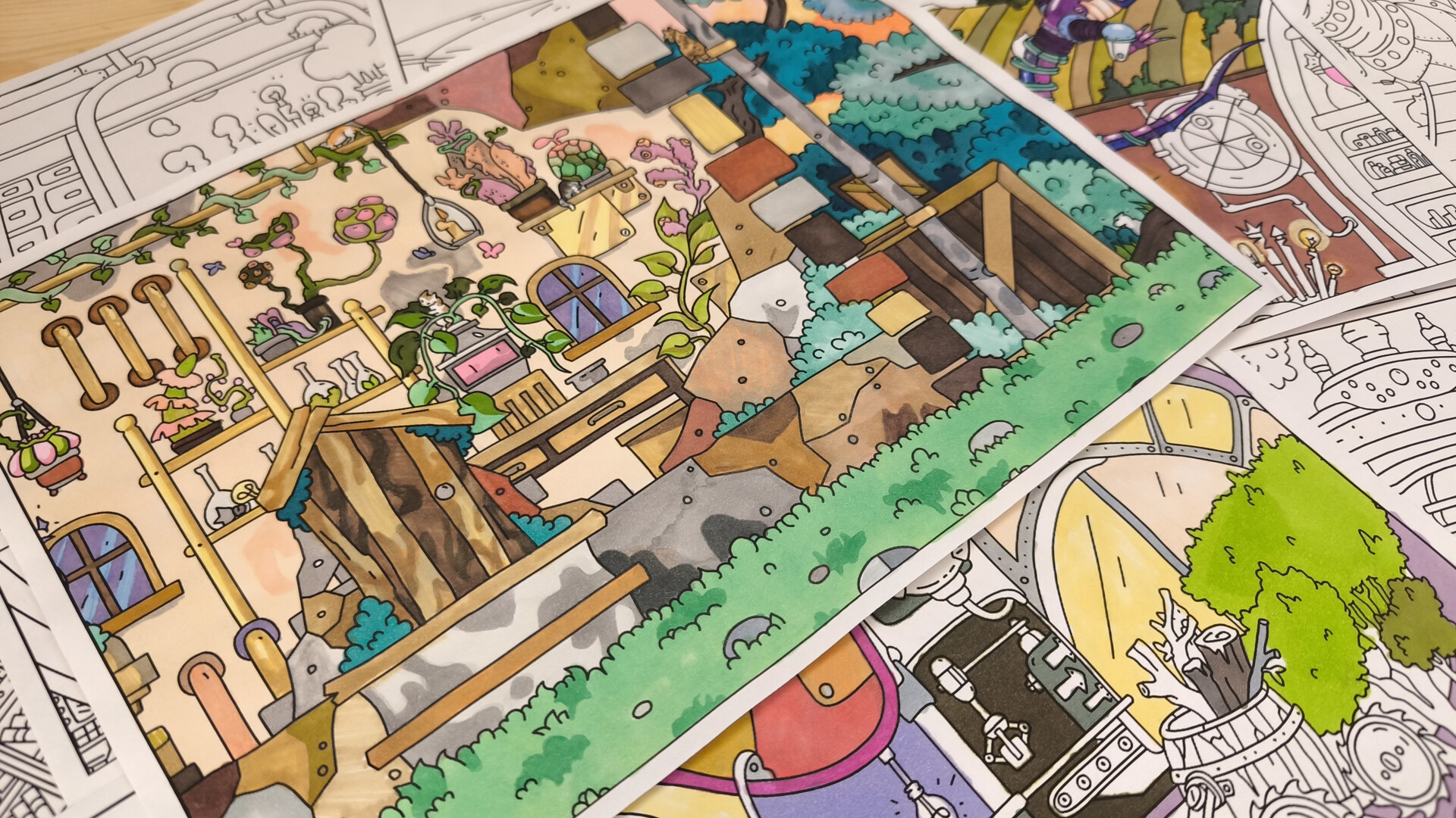 FIND KITTENS 4: Aetherpunk - Coloring Book screenshot 7
