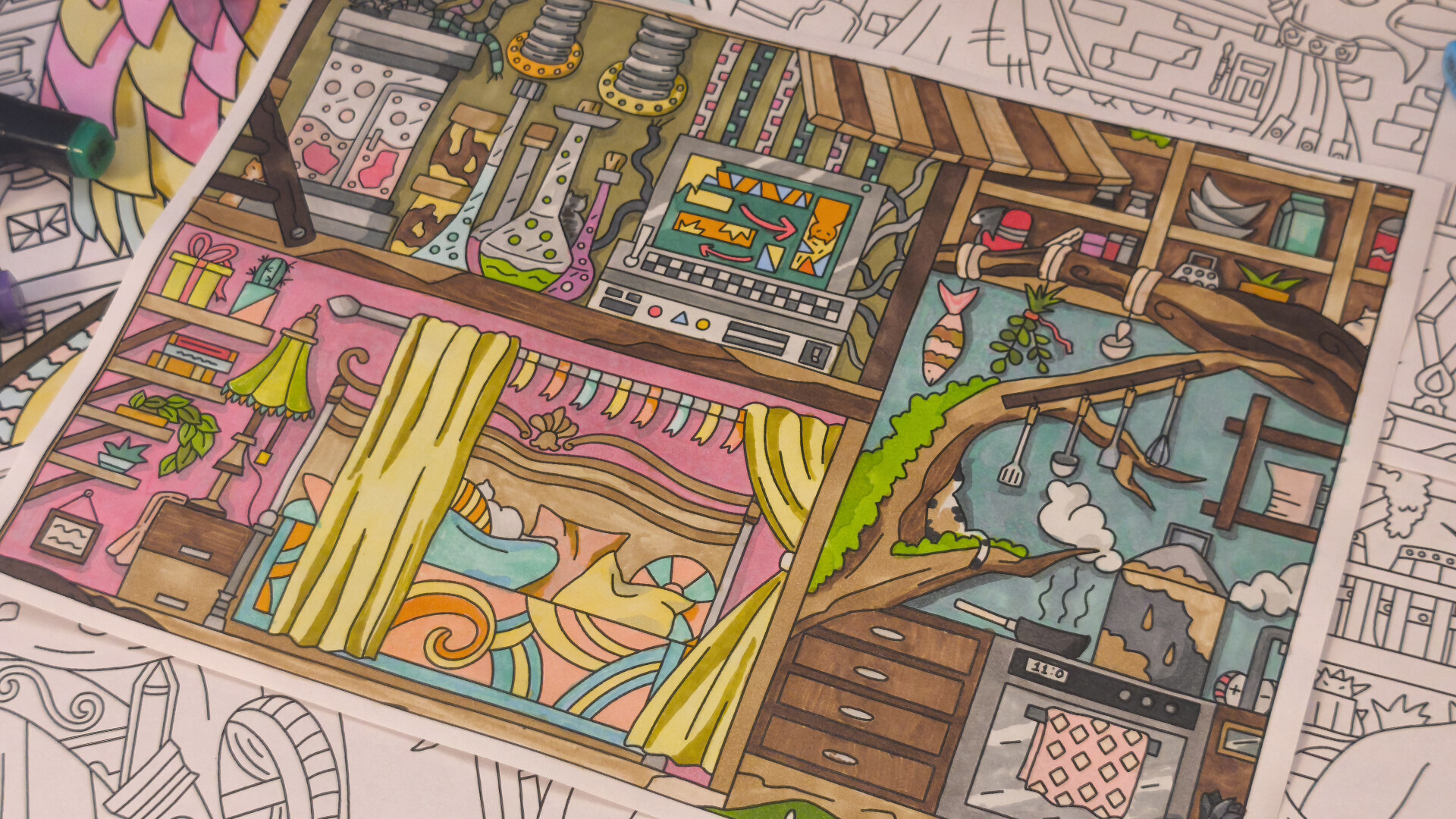 FIND KITTENS 5: Magic Tree - Coloring Book screenshot 2