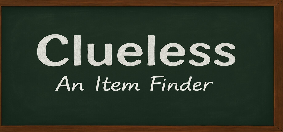 Clueless: A Button Finder · Clueless: An Item Finder Configuration ...