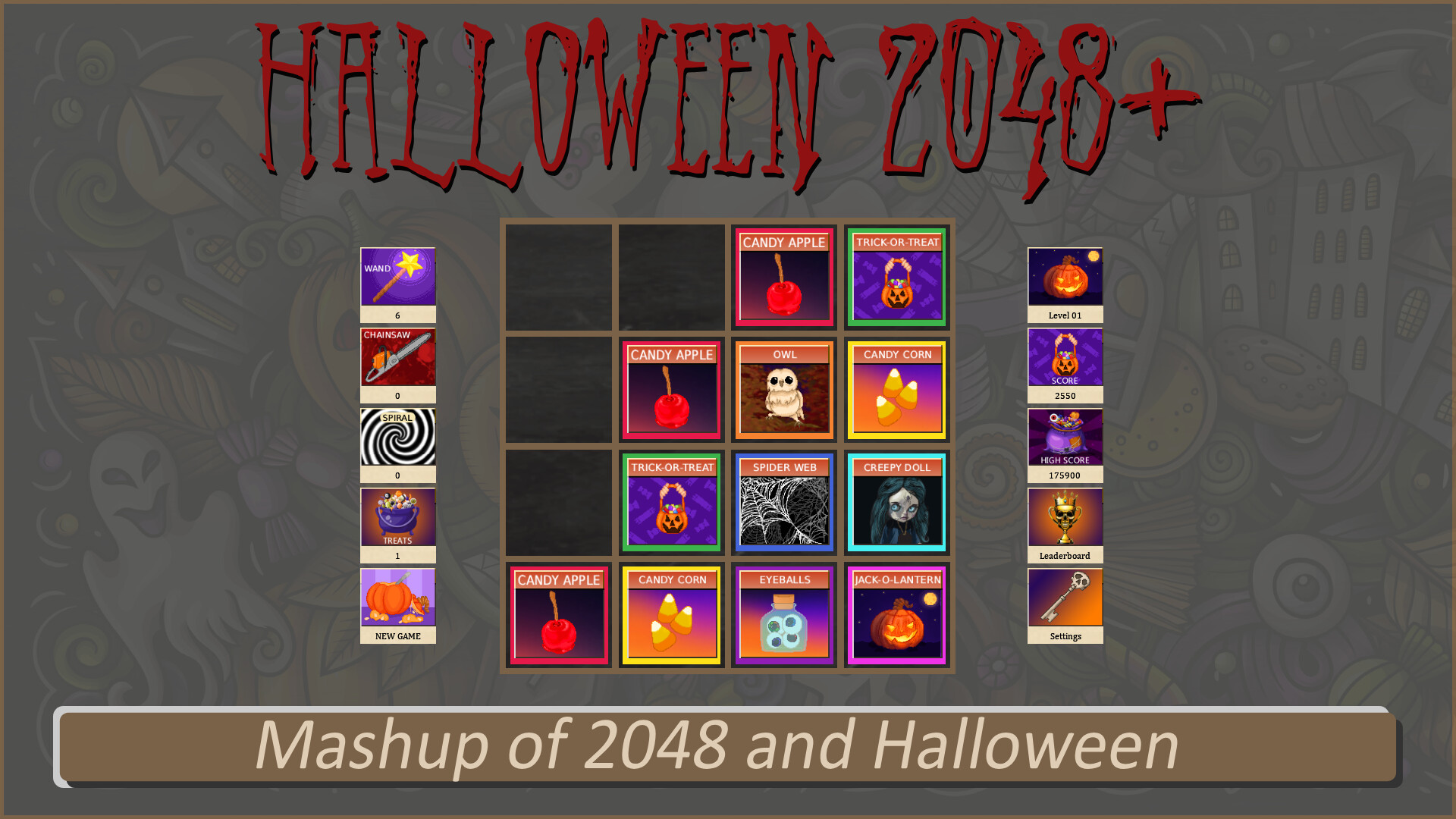 Halloween 2048 screenshot 1