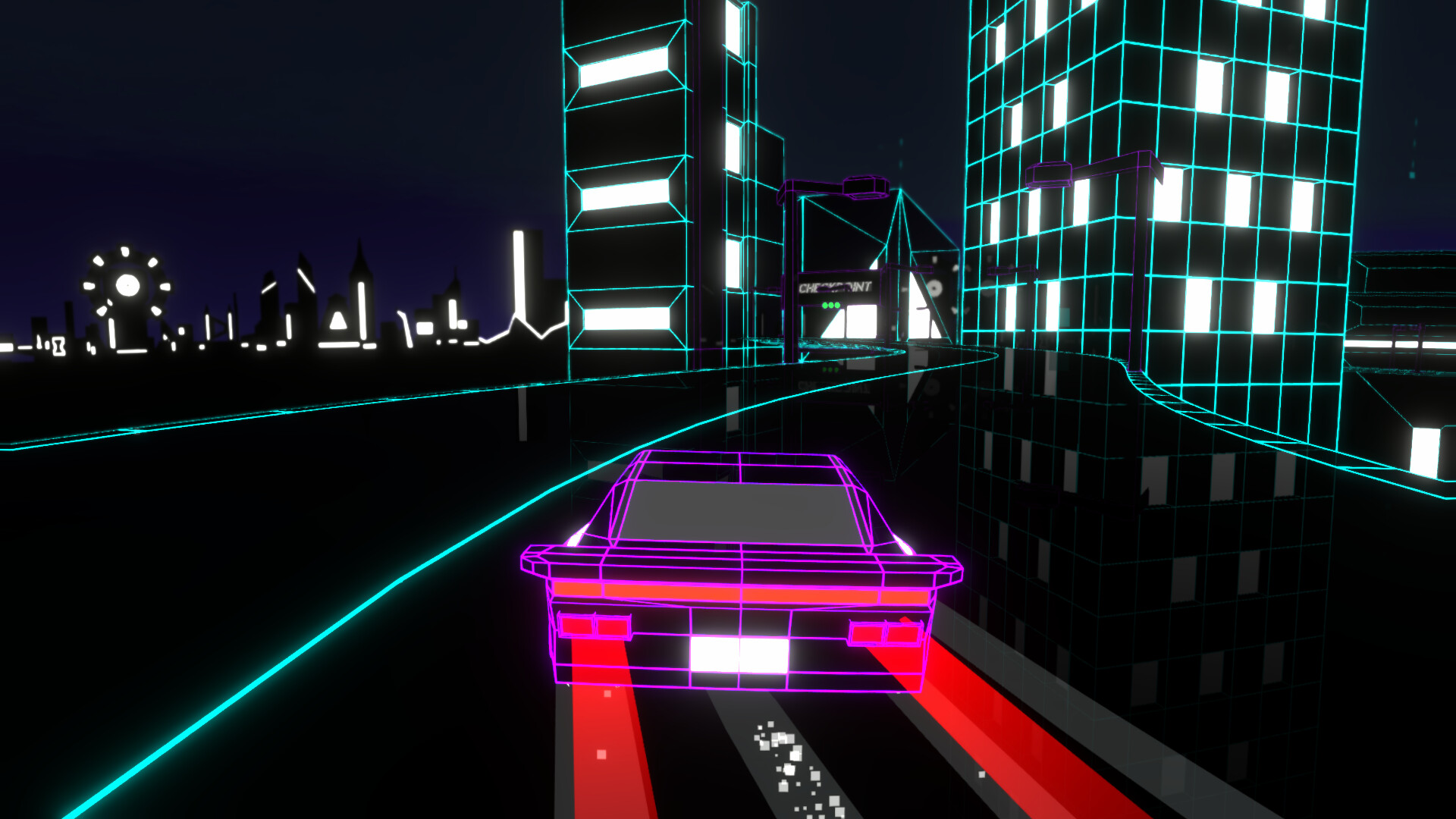 Wireframe: Racing screenshot 2