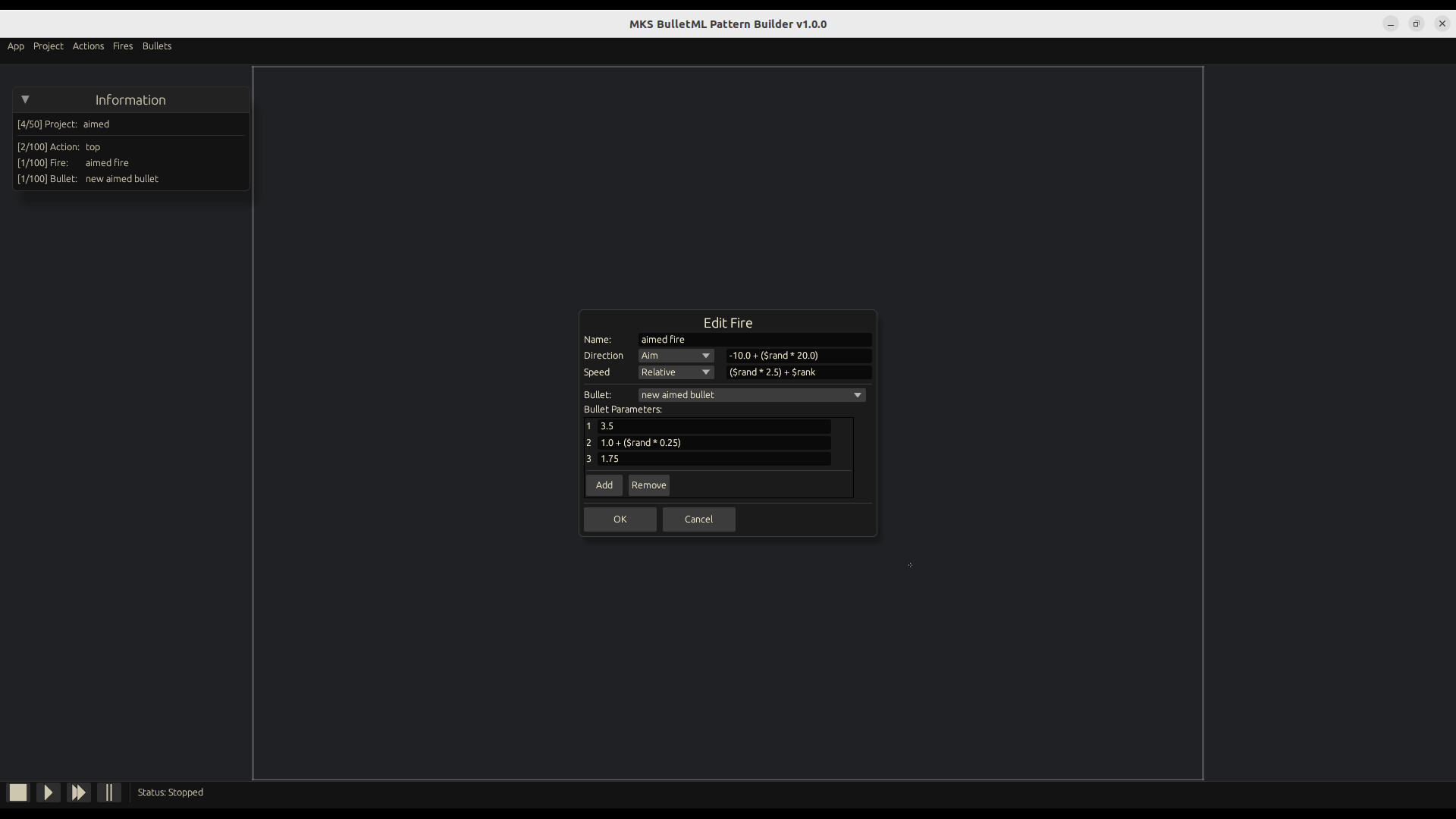 MKS BulletML Pattern Builder screenshot 5