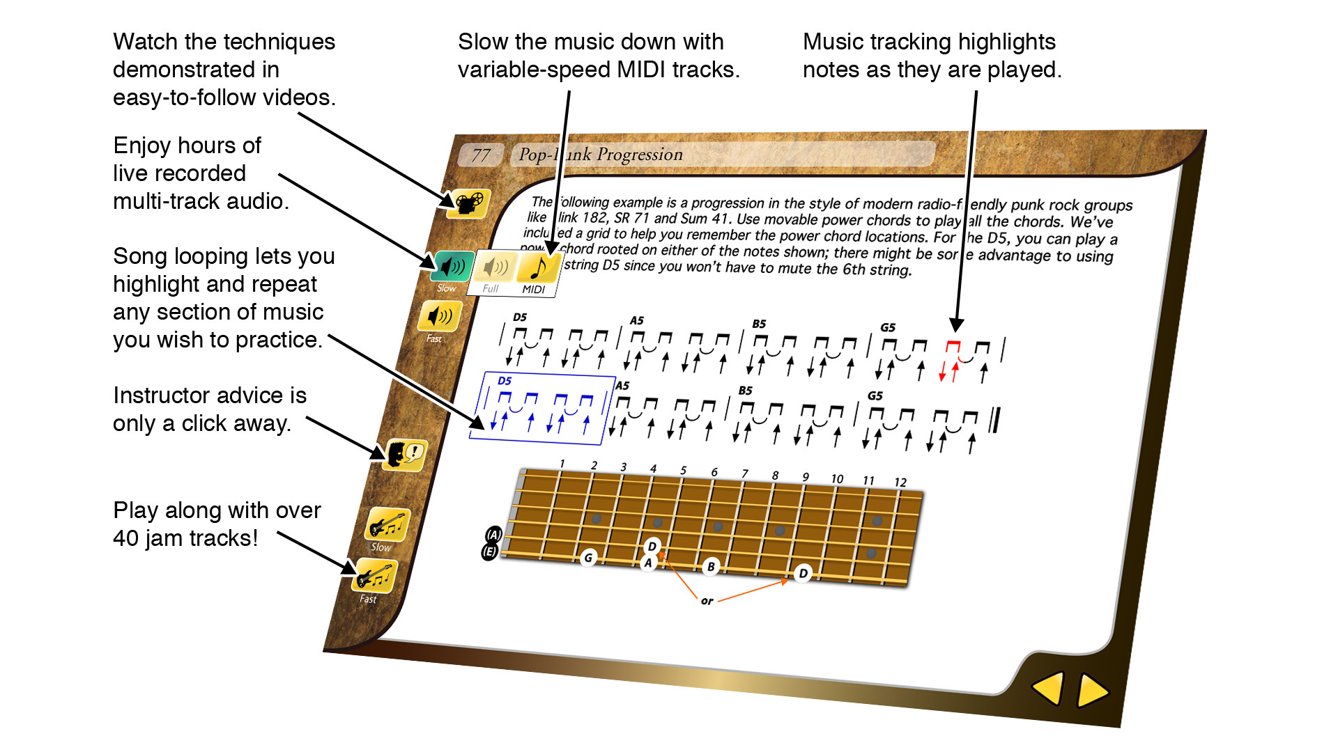 eMedia Interactive Rock Guitar screenshot 2